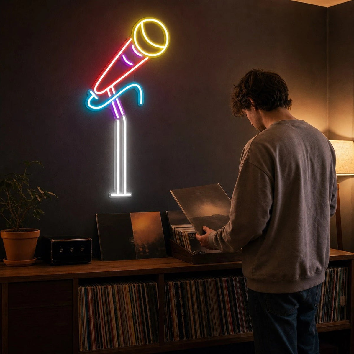 Handheld Microphone Stand LED Neon Sign - Shineneon
