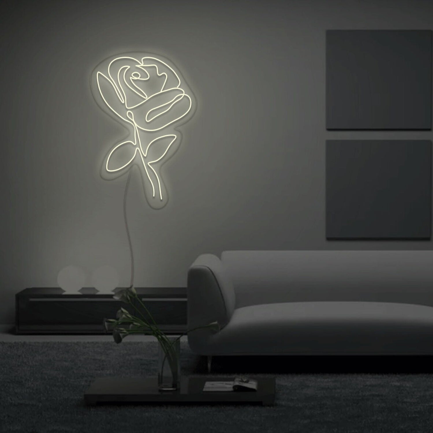 Handmade Roses Line Neon Sign | Shineneon