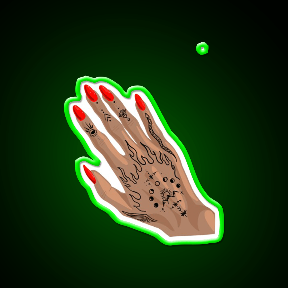 Hands On Nail Salon Led Neon Sign Rgb Color - Shineneon