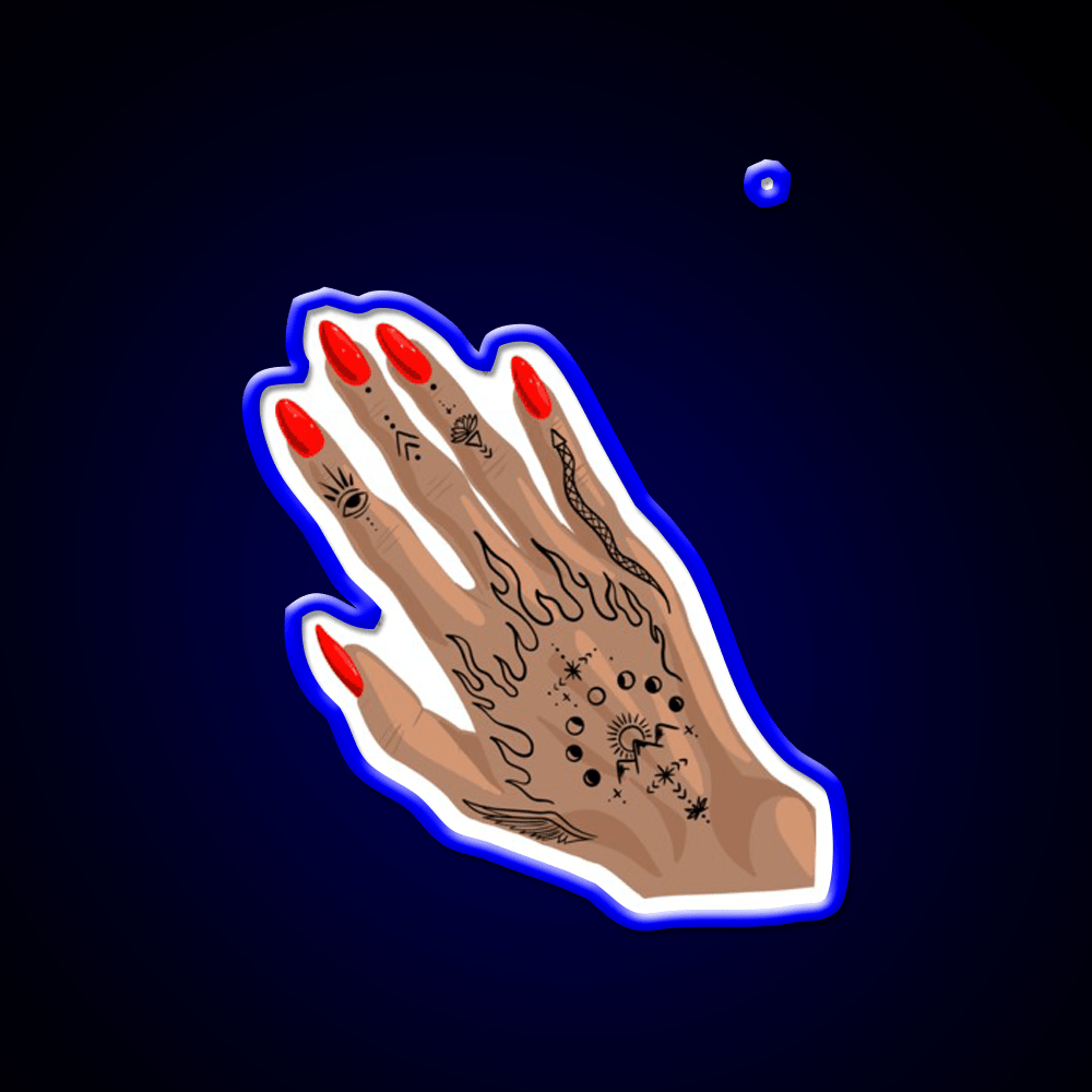 Hands On Nail Salon Led Neon Sign Rgb Color - Shineneon