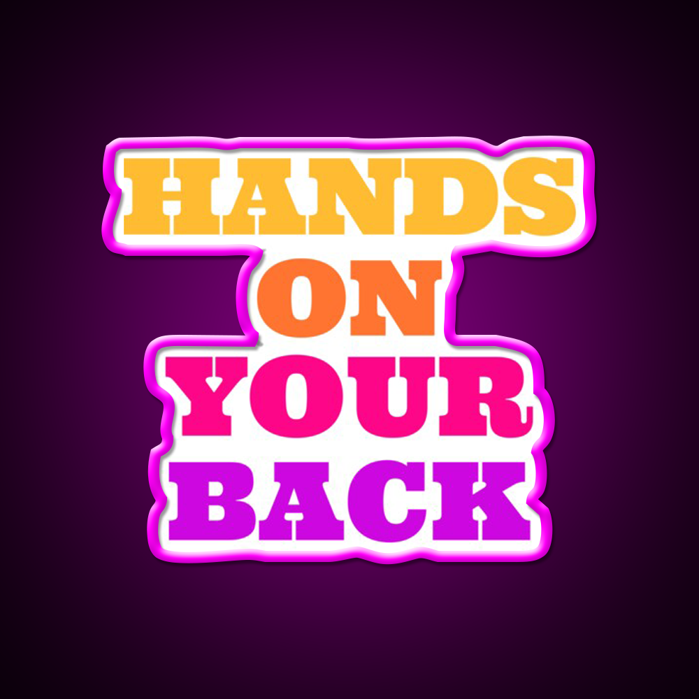 Hands On Your Back Gym Fitness Led Neon Sign Rgb Color