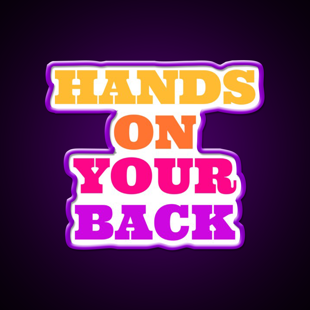 Hands On Your Back Gym Fitness Led Neon Sign Rgb Color