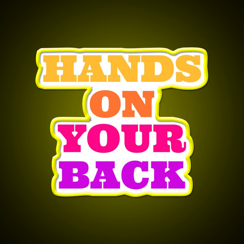 Hands On Your Back Gym Fitness Led Neon Sign Rgb Color