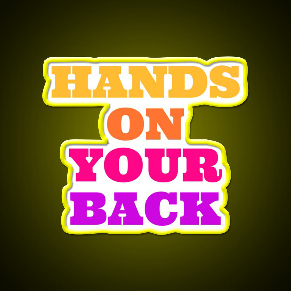 Hands On Your Back Gym Fitness Led Neon Sign Rgb Color