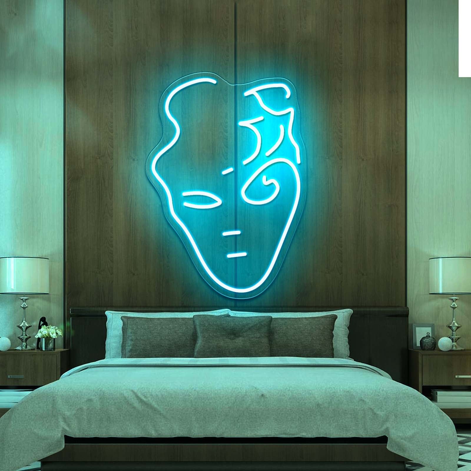 Handsome Face Artistic Neon Signs Wall Art Led Signs