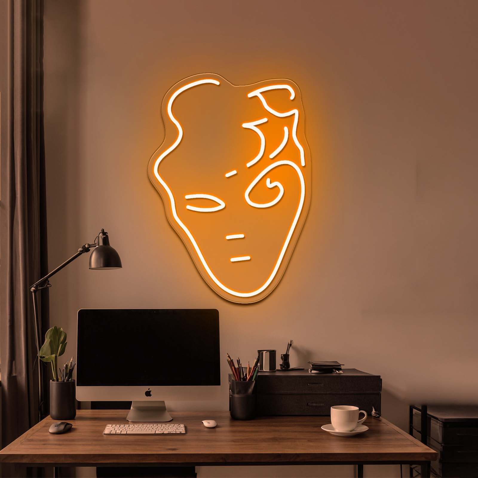 Handsome Face Artistic Neon Signs Wall Art Led Signs