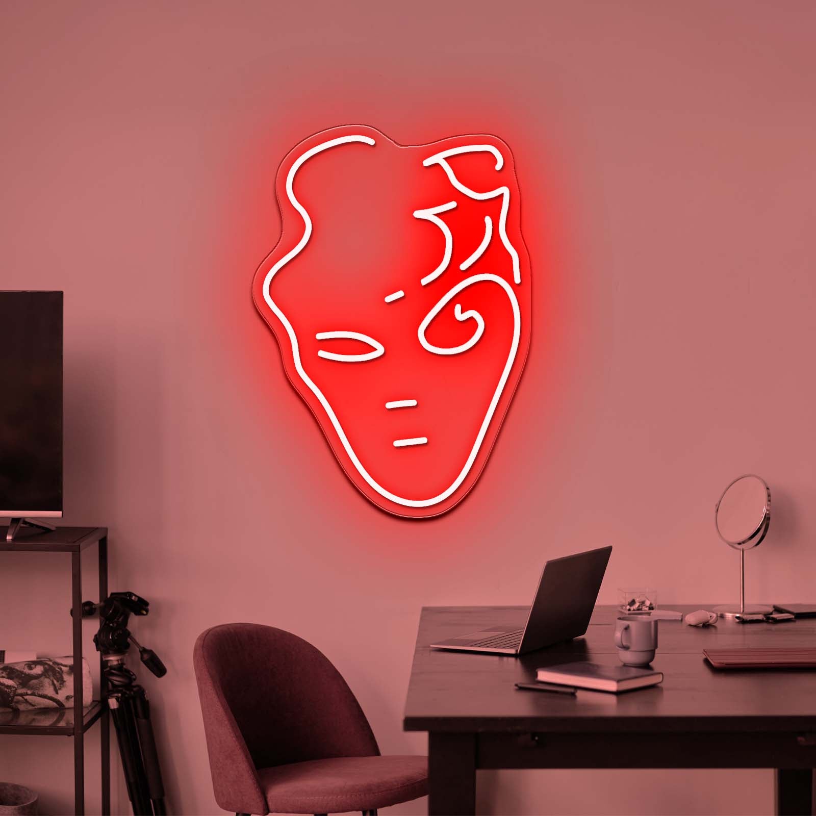 Handsome Face Artistic Neon Signs Wall Art Led Signs