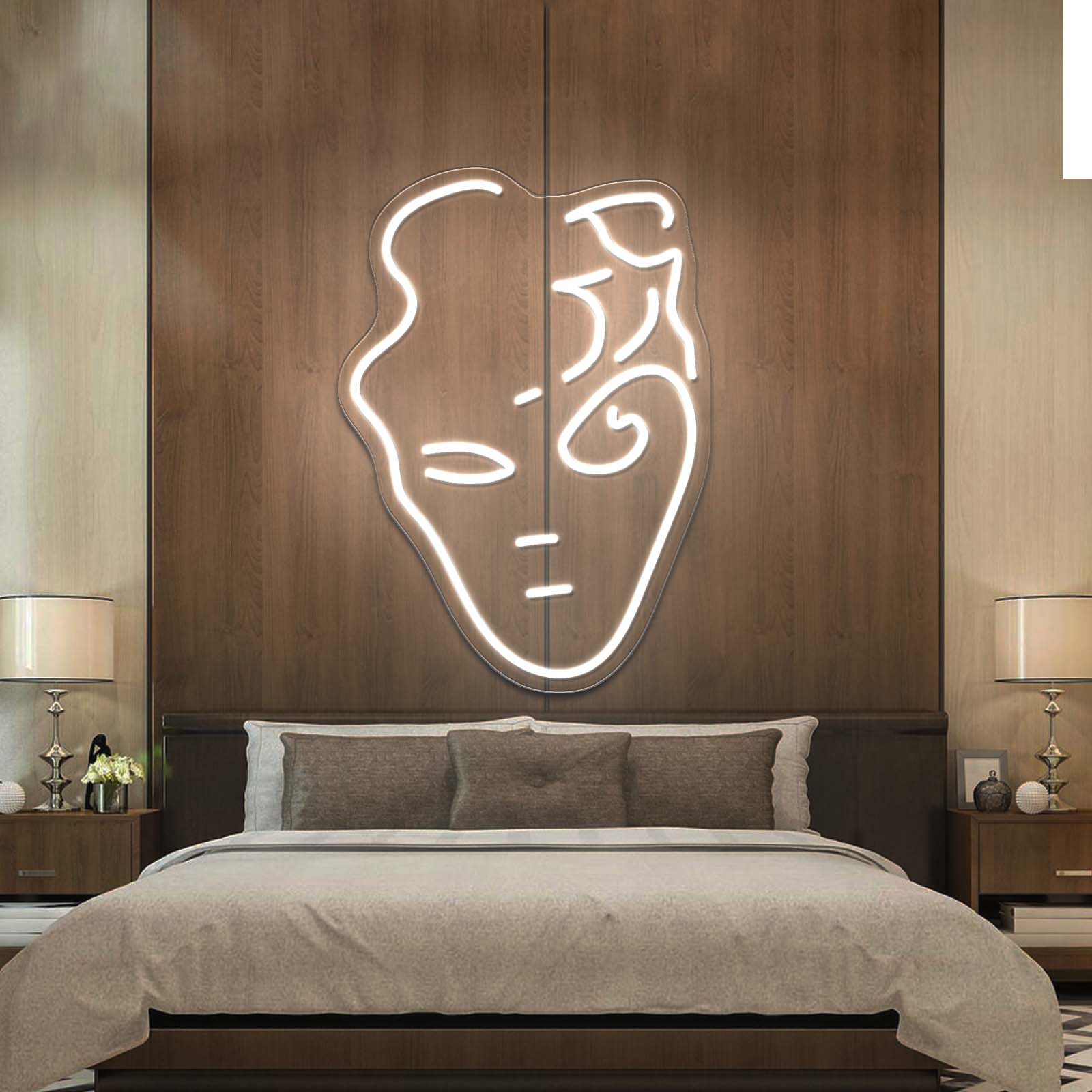 Handsome Face Artistic Neon Signs Wall Art Led Signs