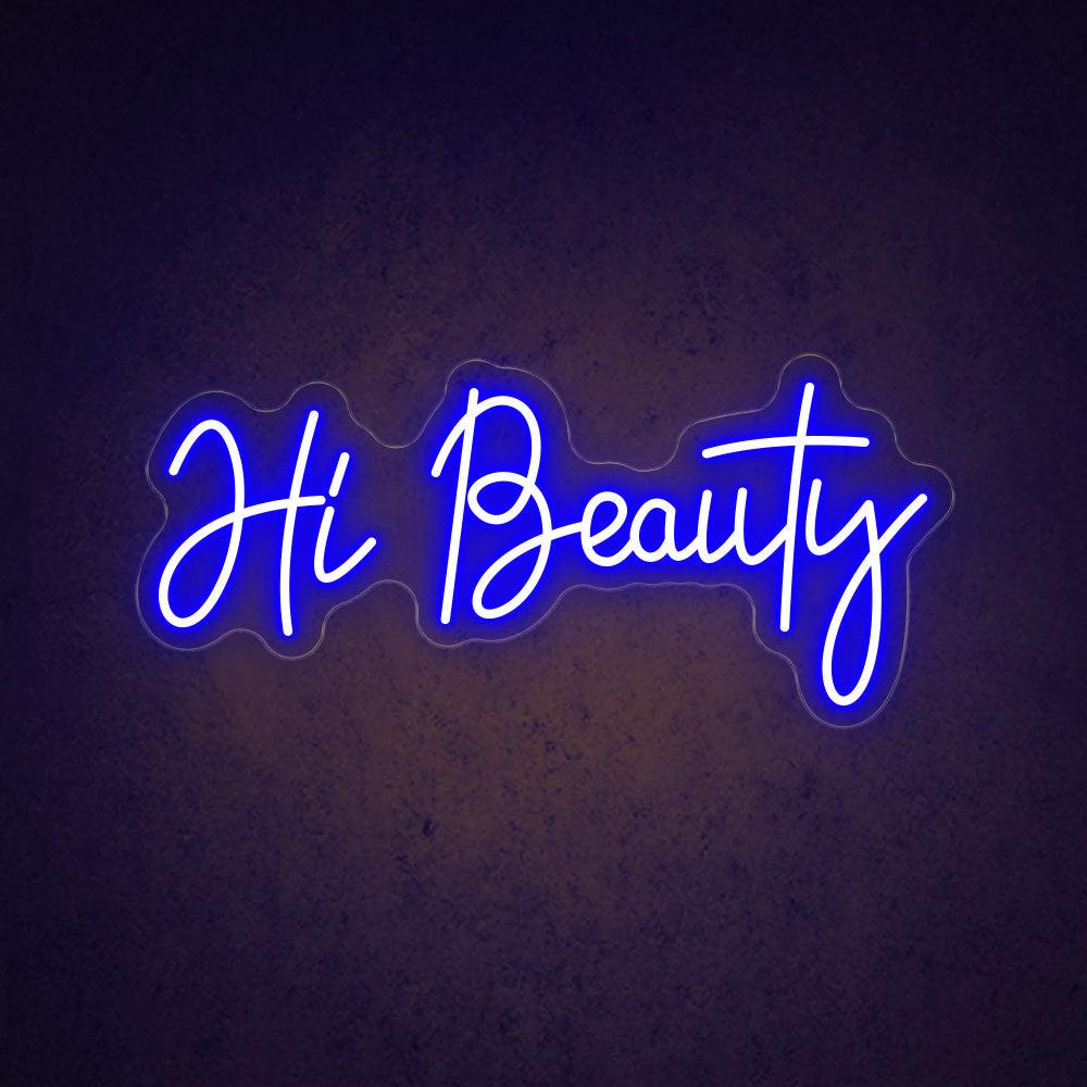 Handwritten Pink Hi Beauty Salon Led Neon Sign | Shineneon