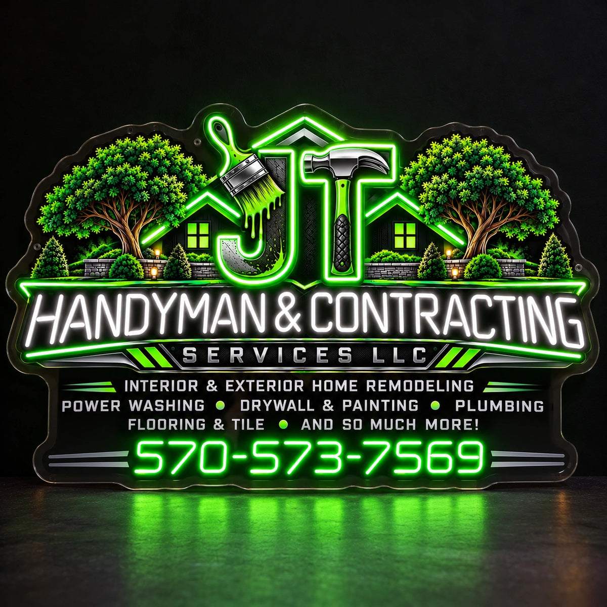 Handyman Services Custom LED Neon Sign | d43b2674f2ee12670c0ed4844da1abc2a610ba1583d07498f752a87095154970 | effect