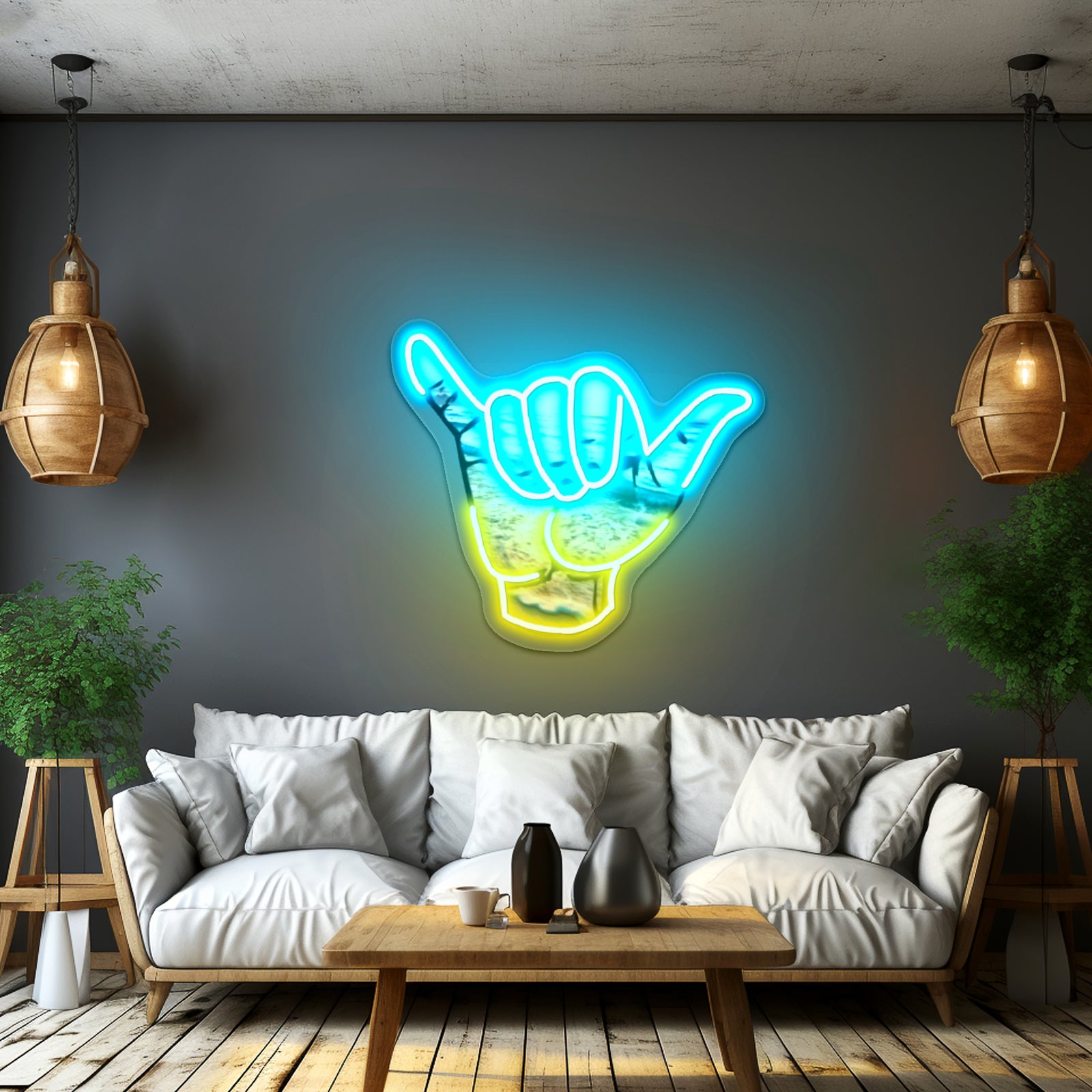 Hang Loose Neon Light Signs Custom