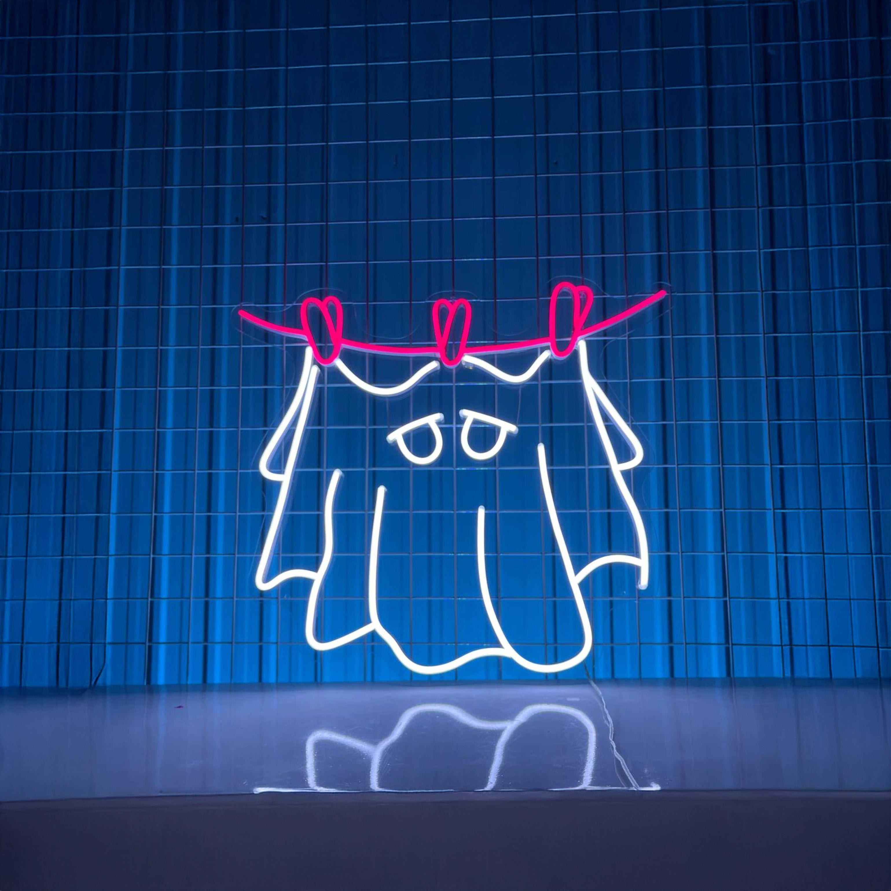 Hanging Ghost Neon Sign Halloween Room Decor | Shineneon