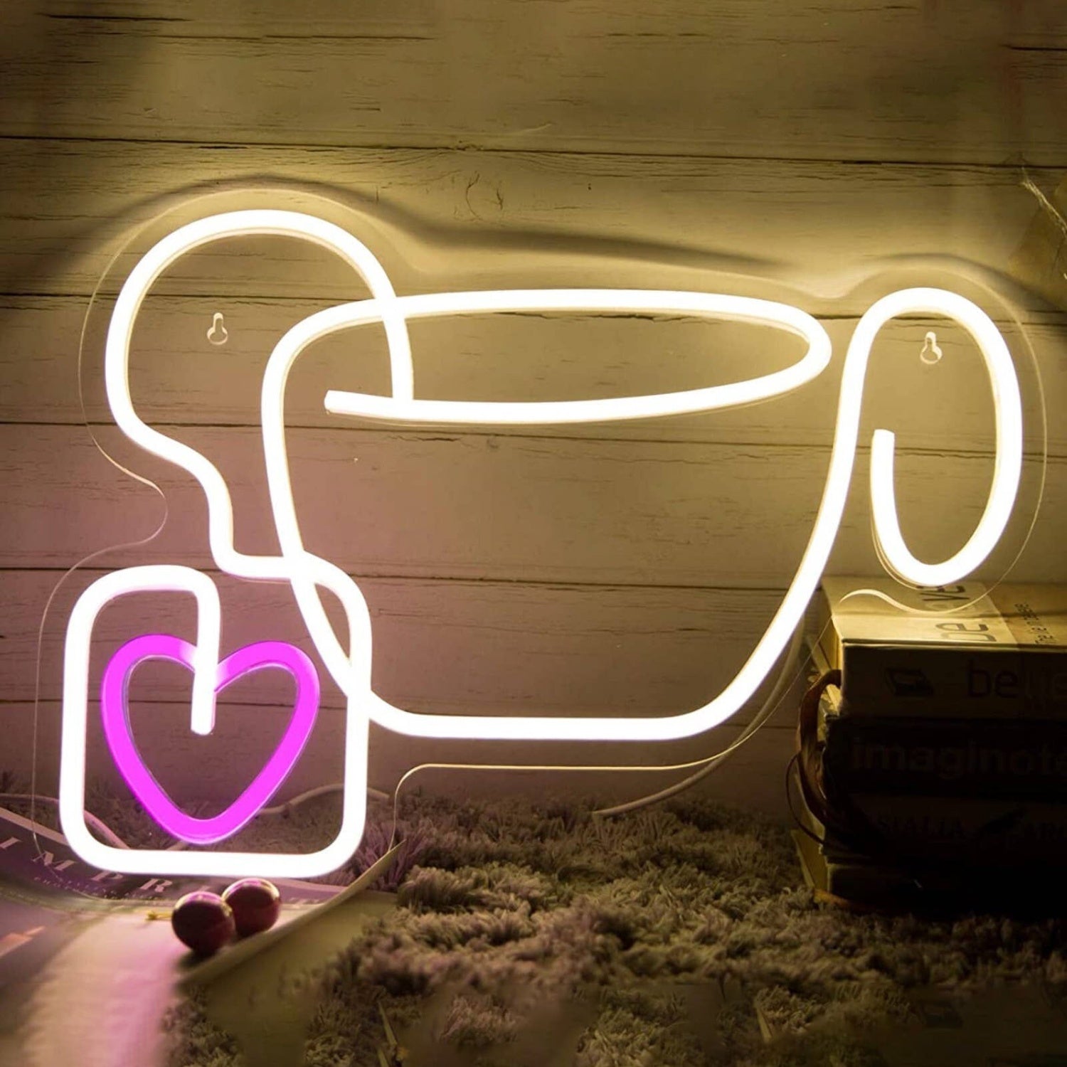 Hanging Heart Coffee Cup Led Neon Sign | Shineneon
