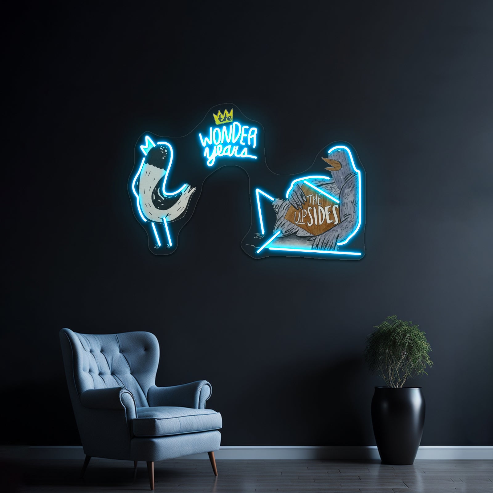 Hank The Page Artwork Large Neon Signs