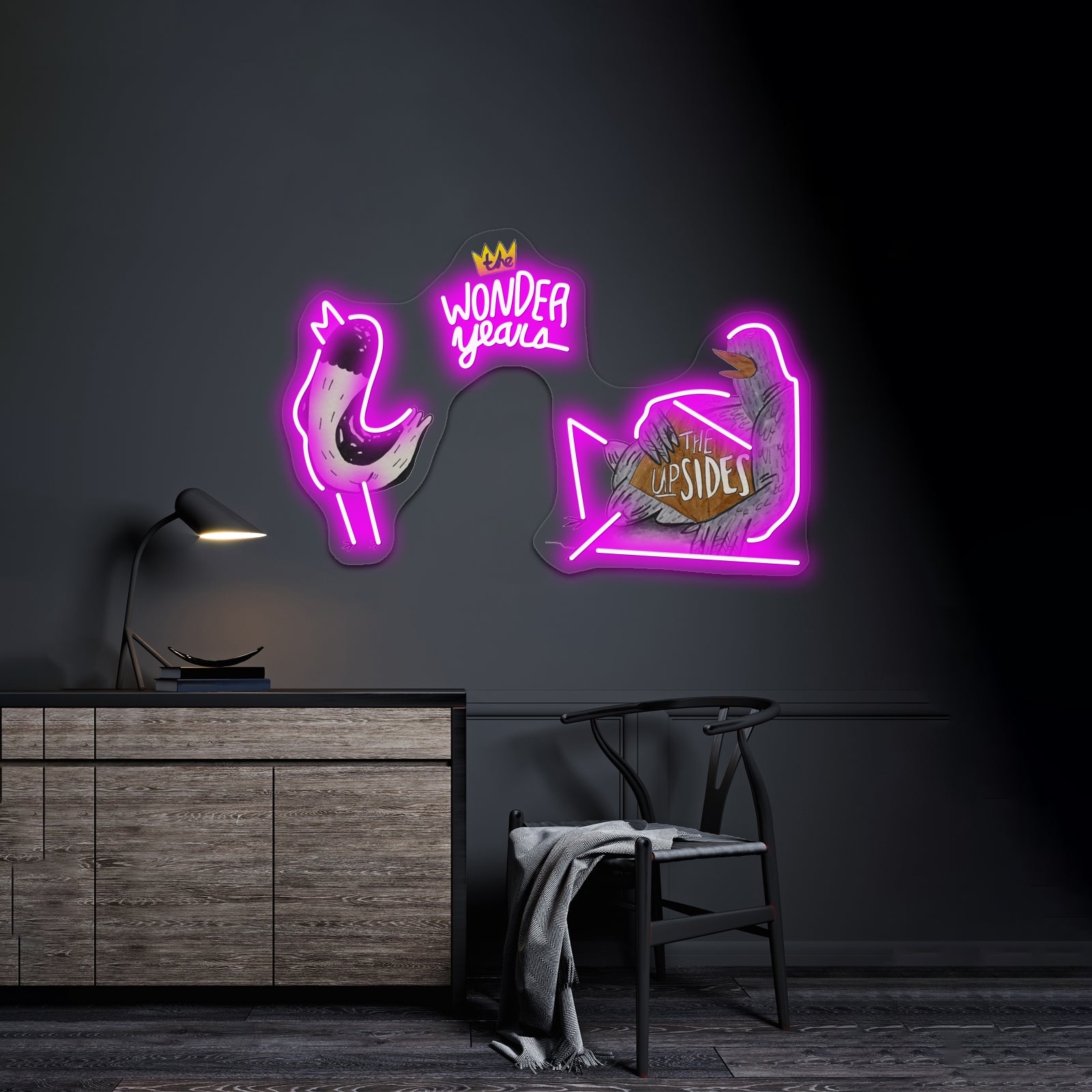 Hank The Page Artwork Large Neon Signs