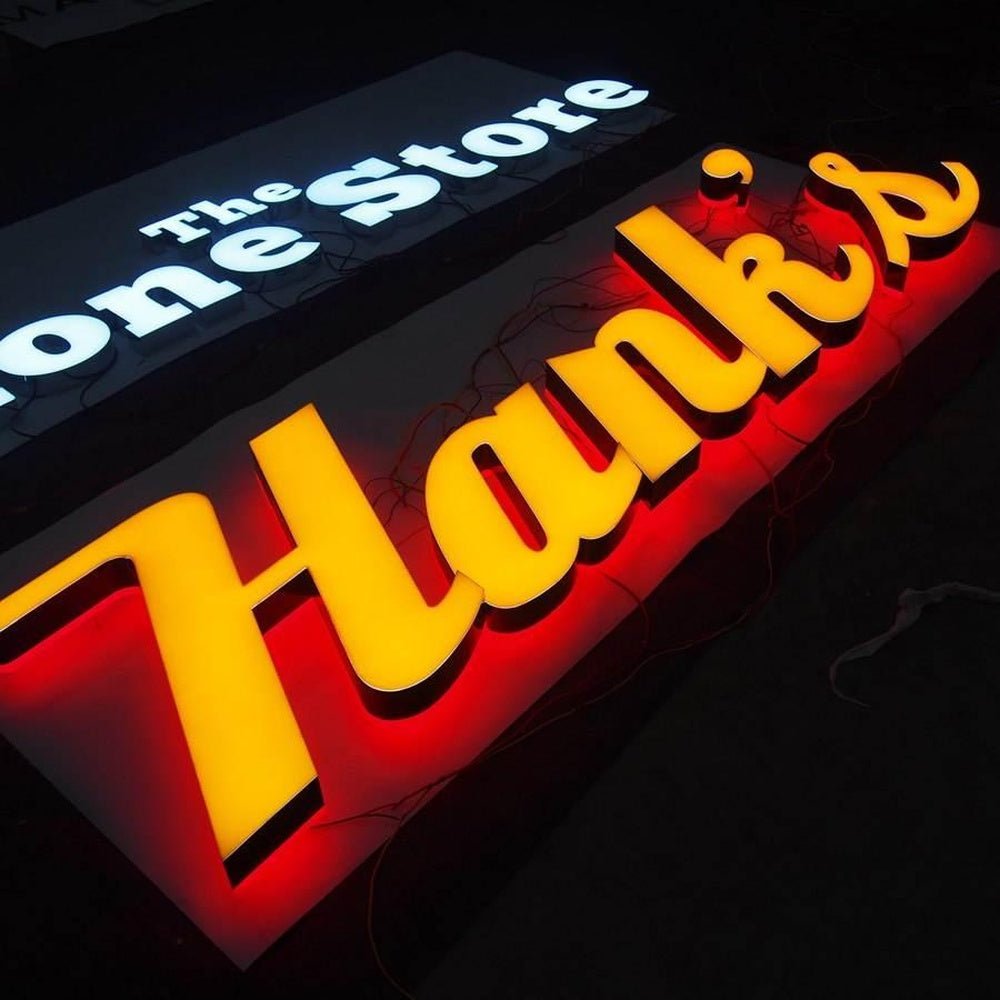 Hanks 3D Front And Back Lit Letters Metal Led Sign - Shineneon