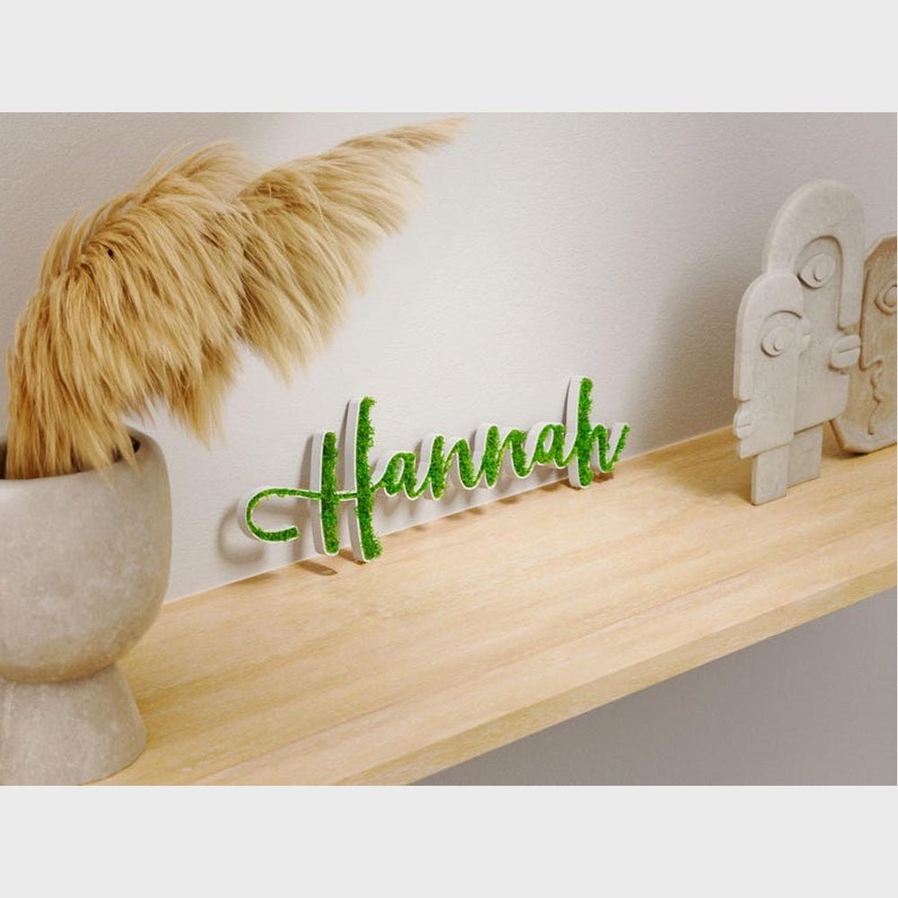 Hannah 3D Moss Letter Sign - Shineneon