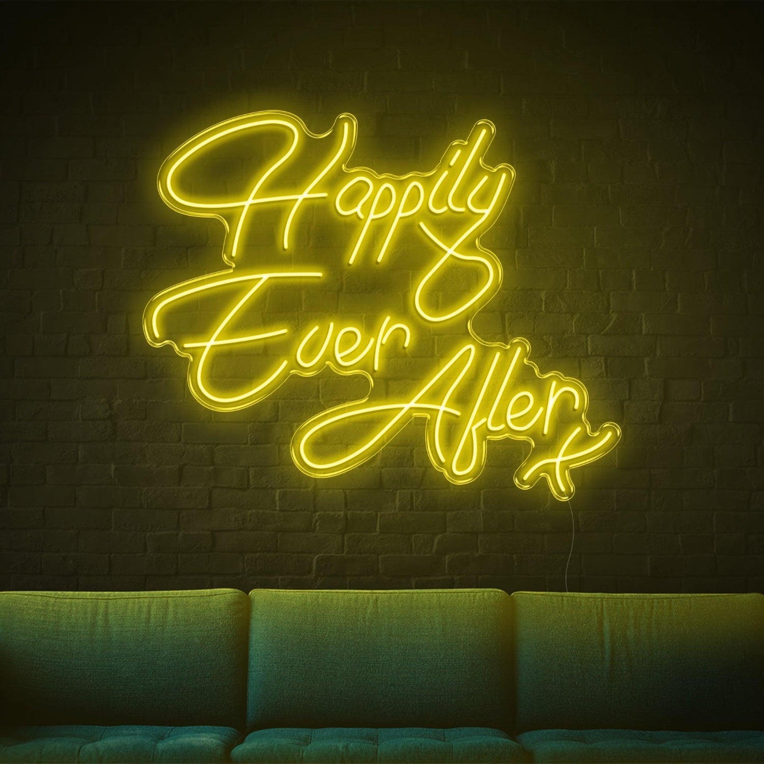 Happily Ever After Blue Script Led Neon Sign For Wedding Home Decor | Shineneon