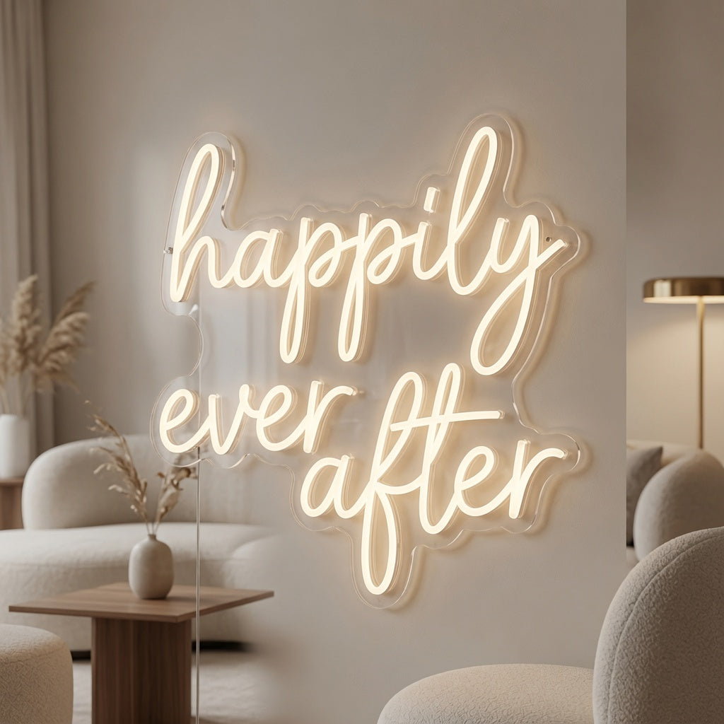 Happily Ever After LED Neon Sign Wall Decor - 02 High-Converting Product Image