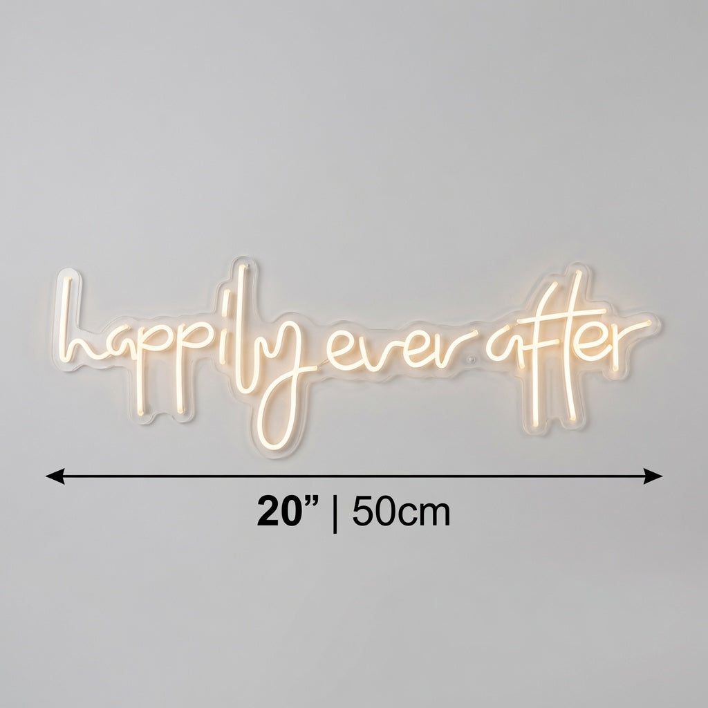 Happily Ever After LED Neon Sign Wall Decor - 04 Size Image