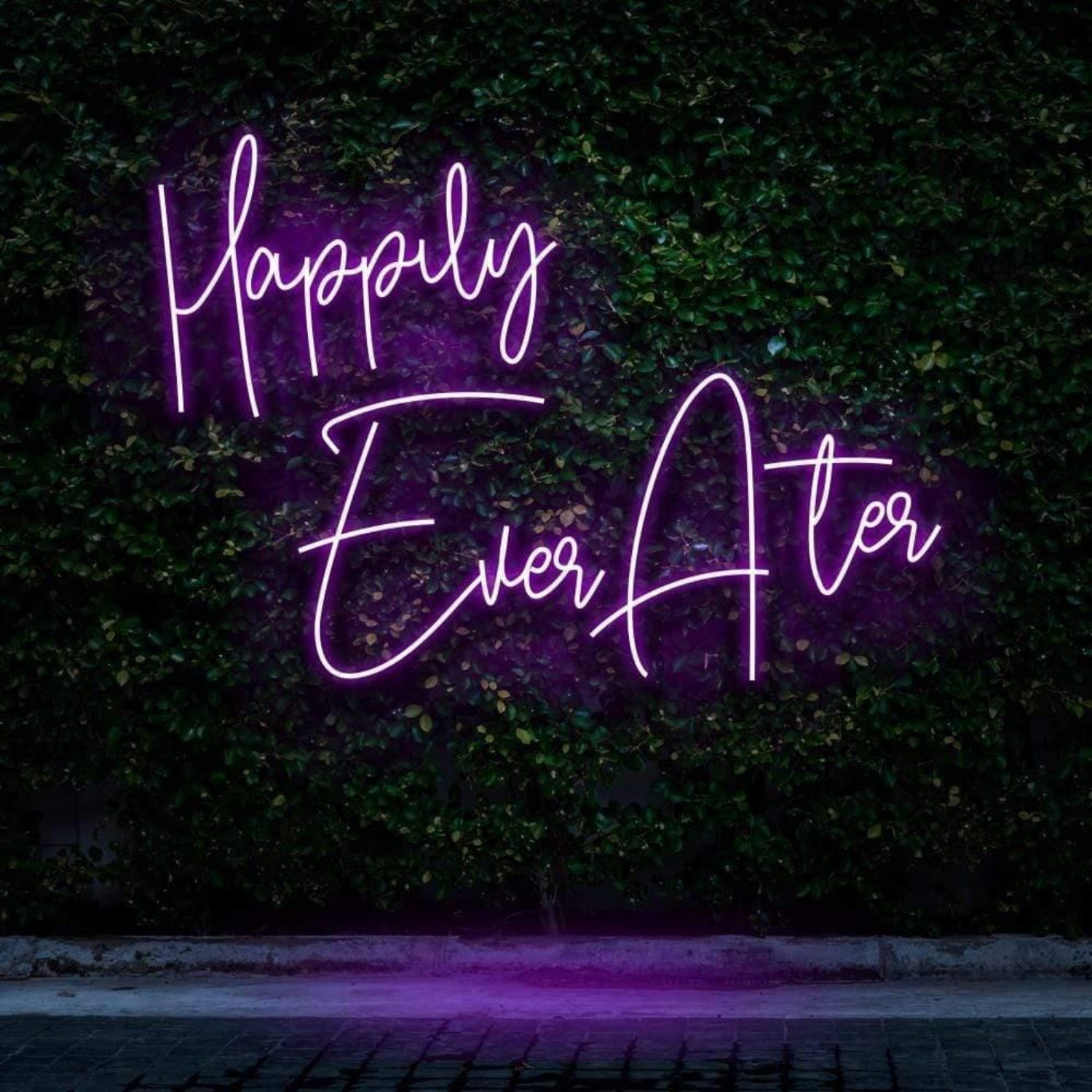 Happily Ever After Soft Pink-Purple Led Neon Sign For Wedding Outdoor Decor | Shineneon