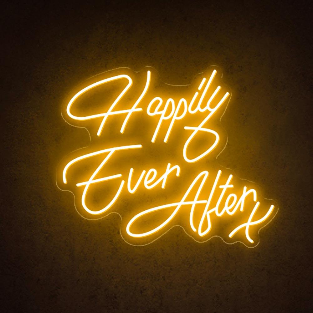 Happily Ever After White Script Led Neon Sign Wedding Decor | Shineneon