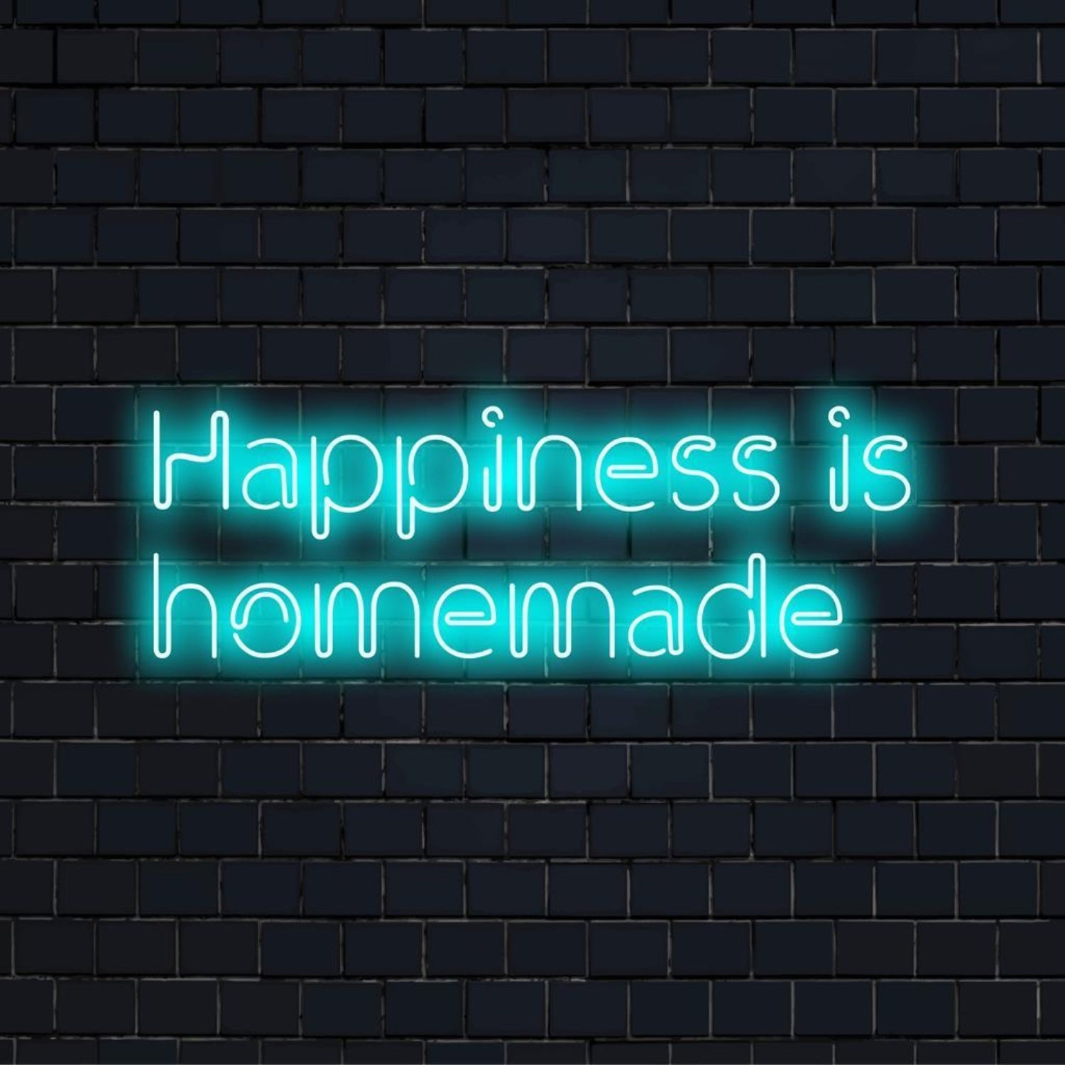 Happiness Is Homemade Turquoise Led Neon Sign For Indoor Home Decor | Shineneon