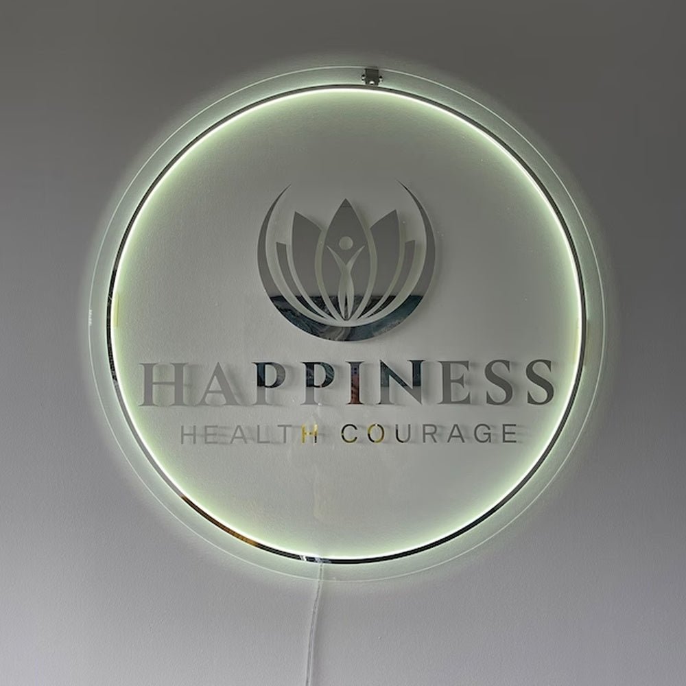 Happniess Acrylic Business Logo Sign - Shineneon
