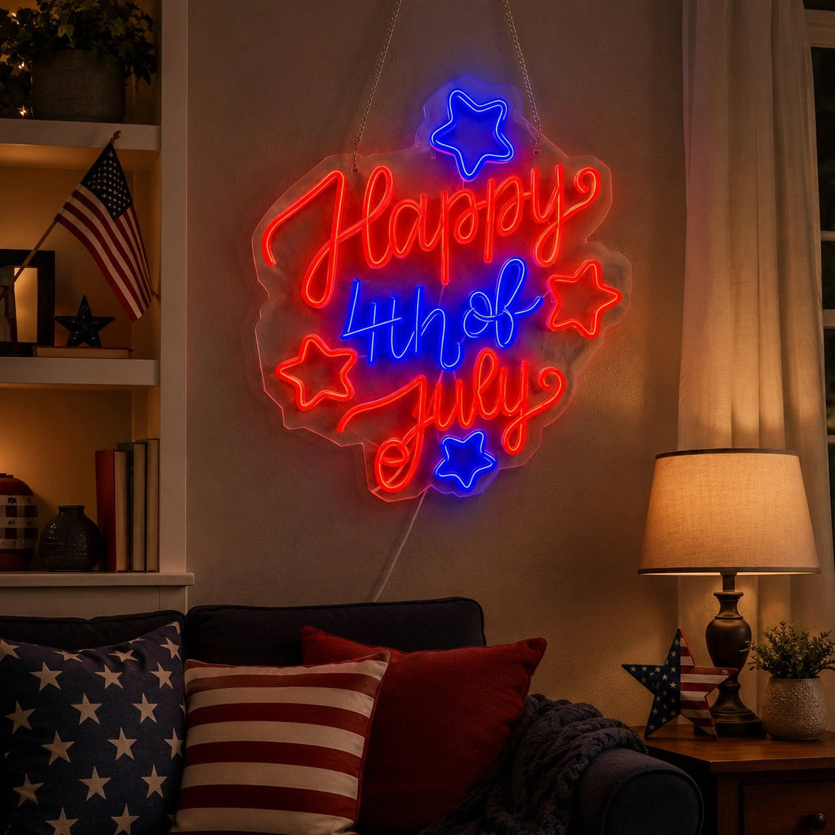 Happy 4th Of July LED Neon Sign - Shineneon