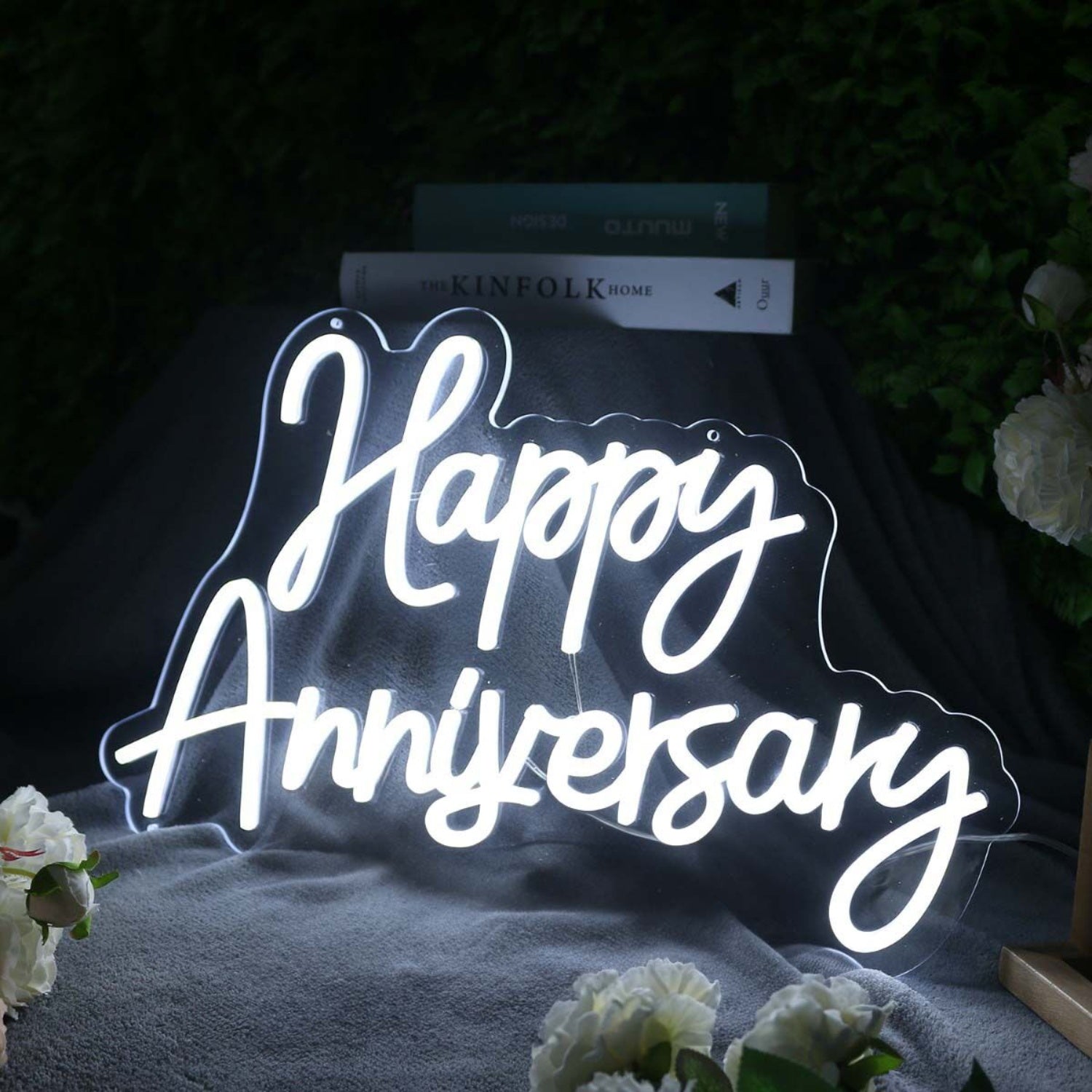 Happy Anniversary White Led Neon Sign | Shineneon
