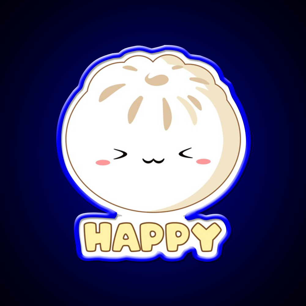 Happy Bao Led Neon Sign Chinese Food Rgb Color