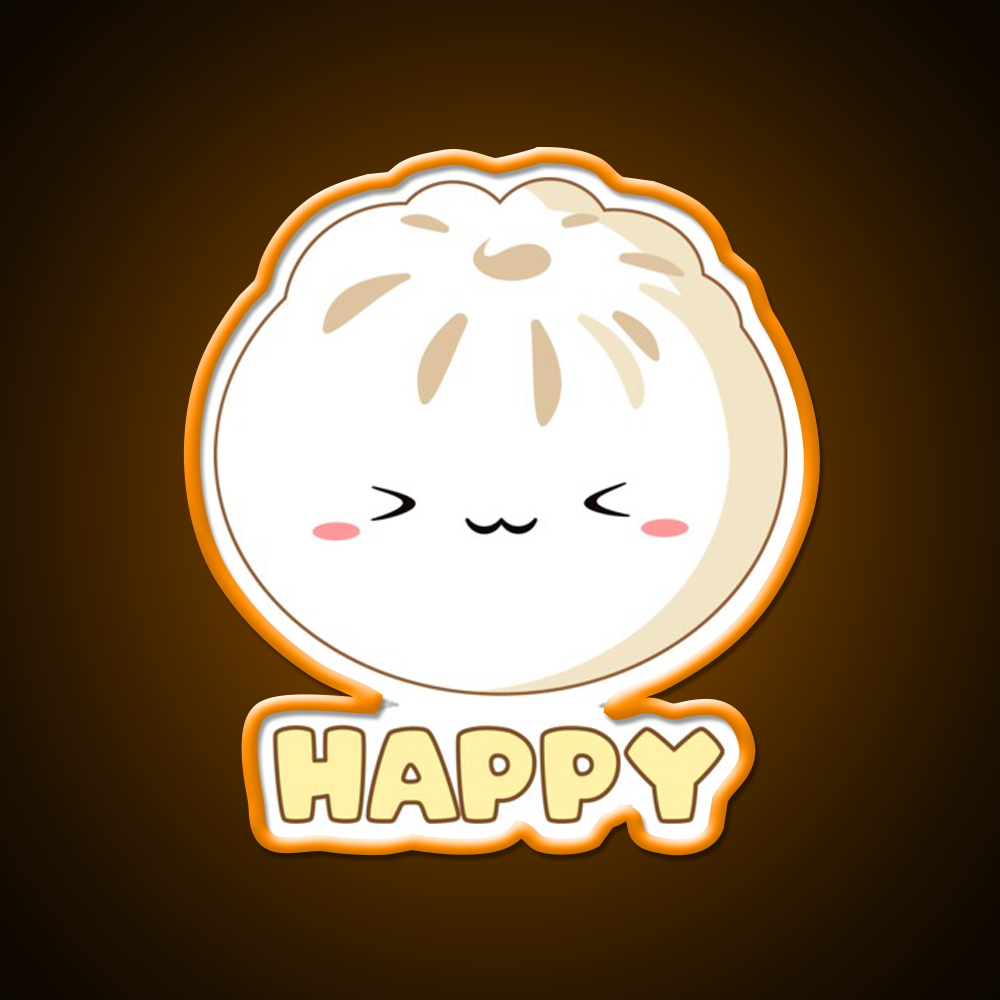 Happy Bao Led Neon Sign Chinese Food Rgb Color