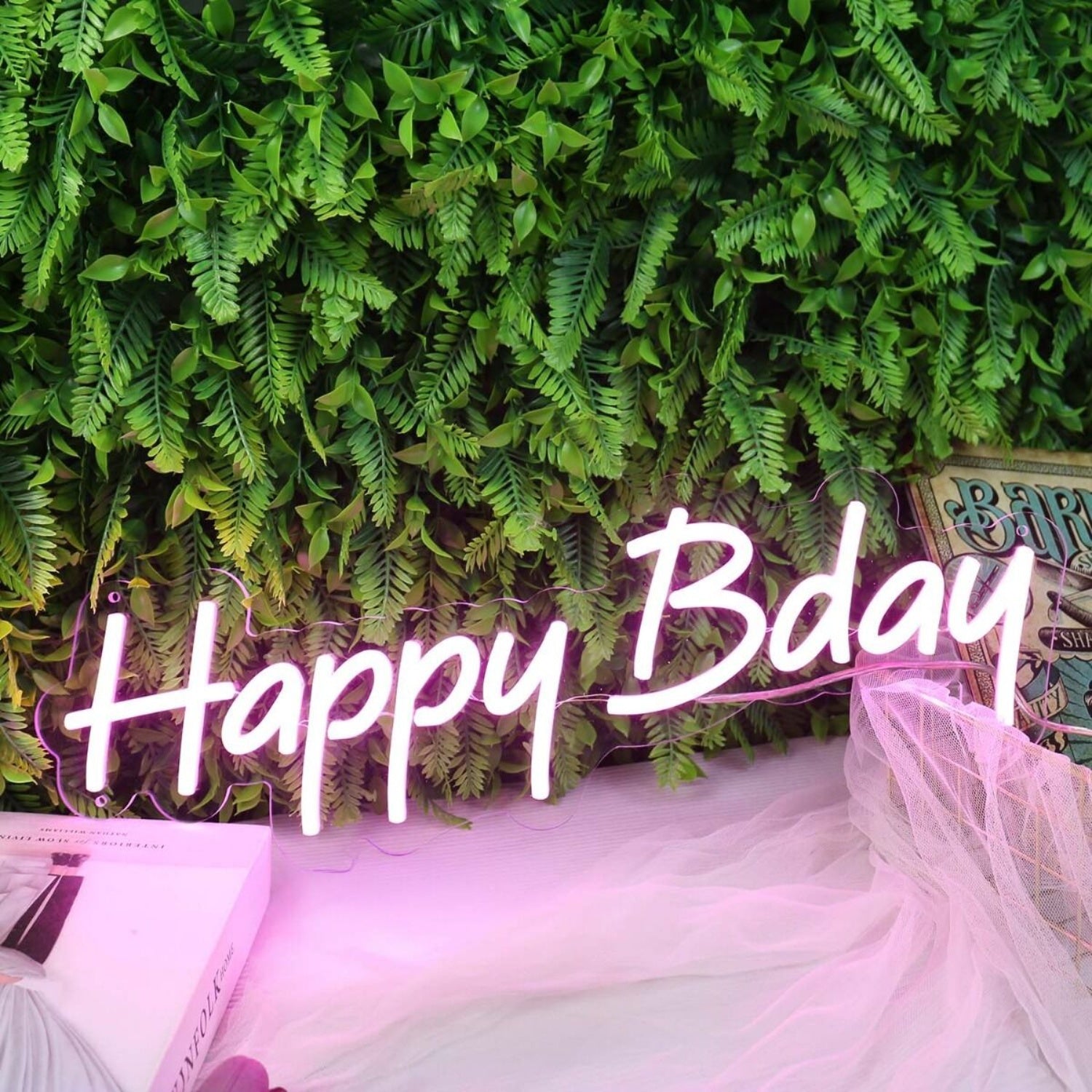 Happy Bday Purple Neon Sign | Shineneon
