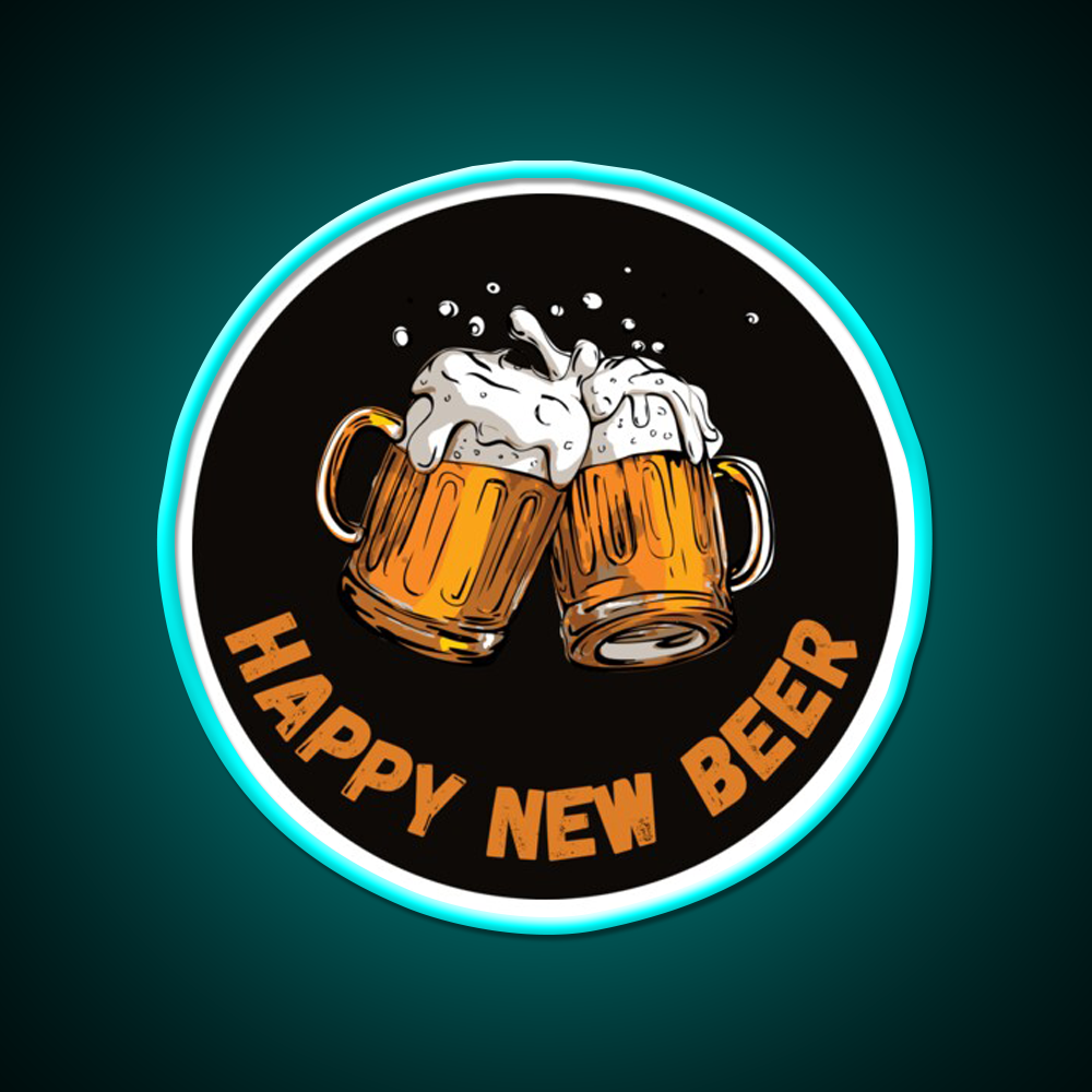 Happy Beer Man Cave Bar Led Neon Sign