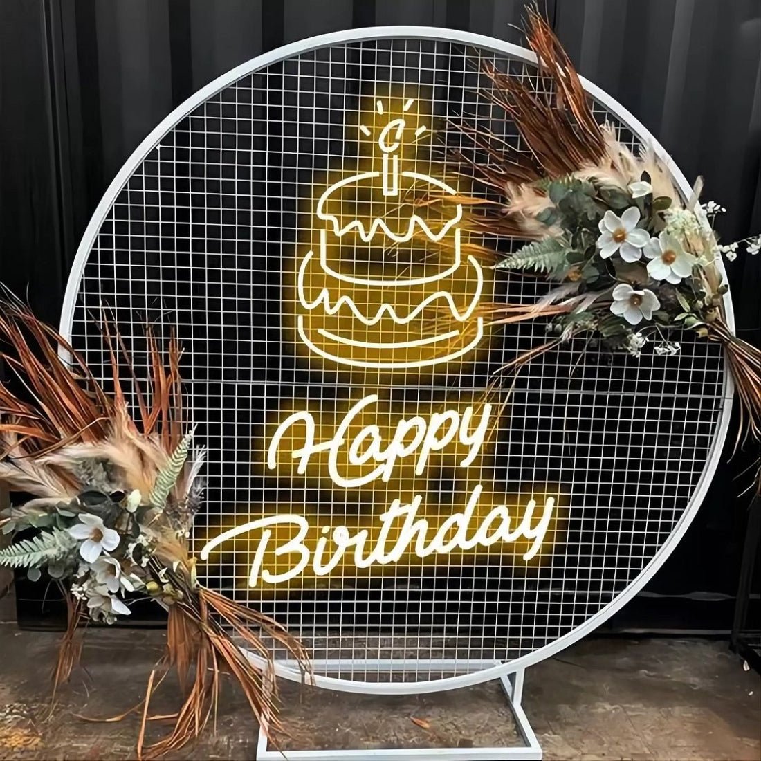 Happy Birthday Cake Led Sign Business Neon Signs - Shineneon
