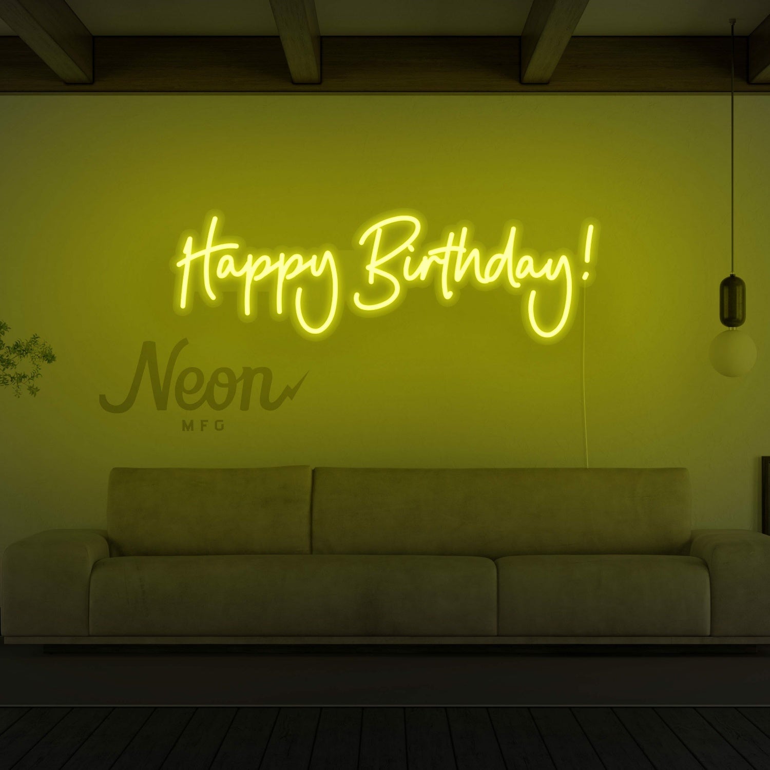 Happy Birthday Cursive Neon Sign | Shineneon