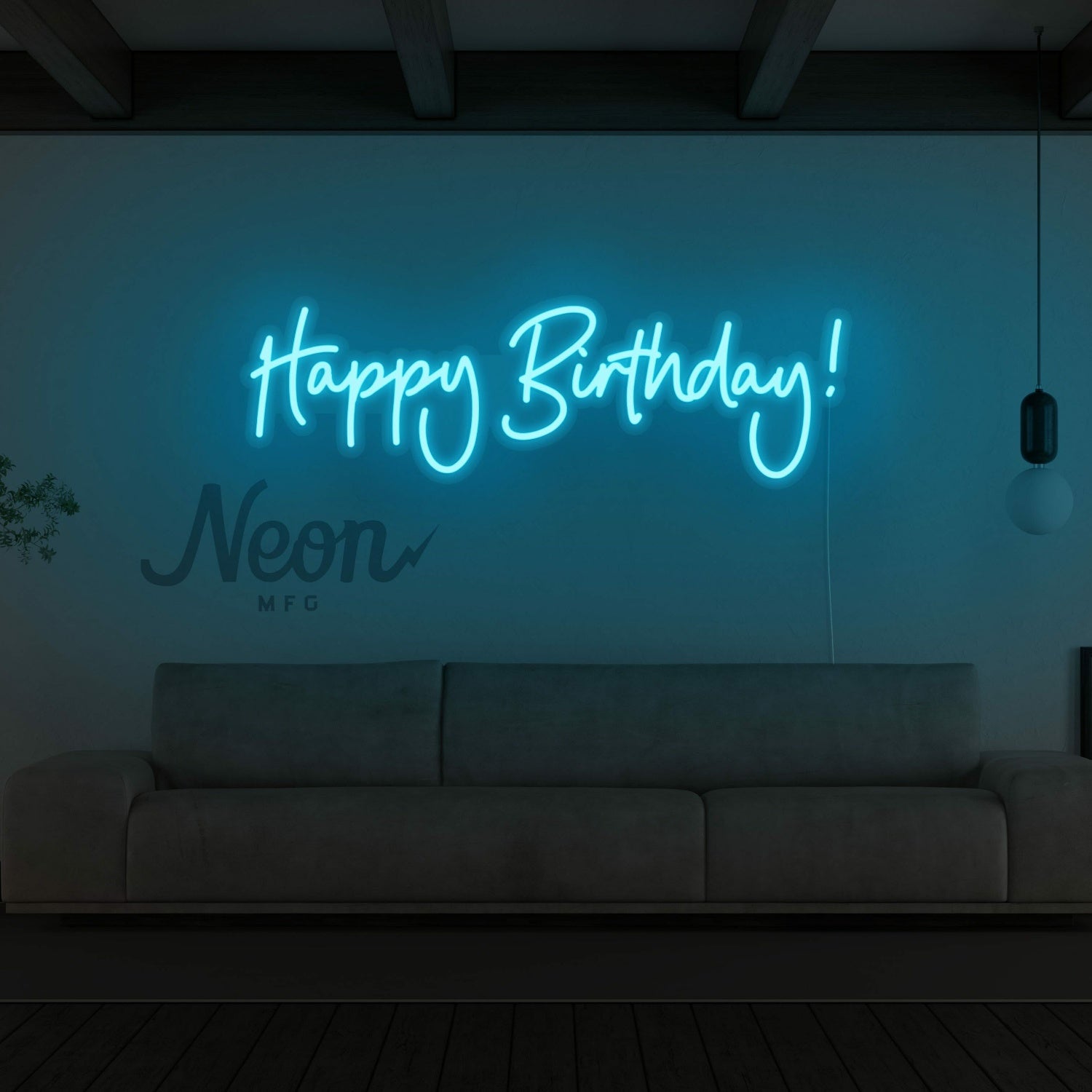 Happy Birthday Cursive Neon Sign | Shineneon