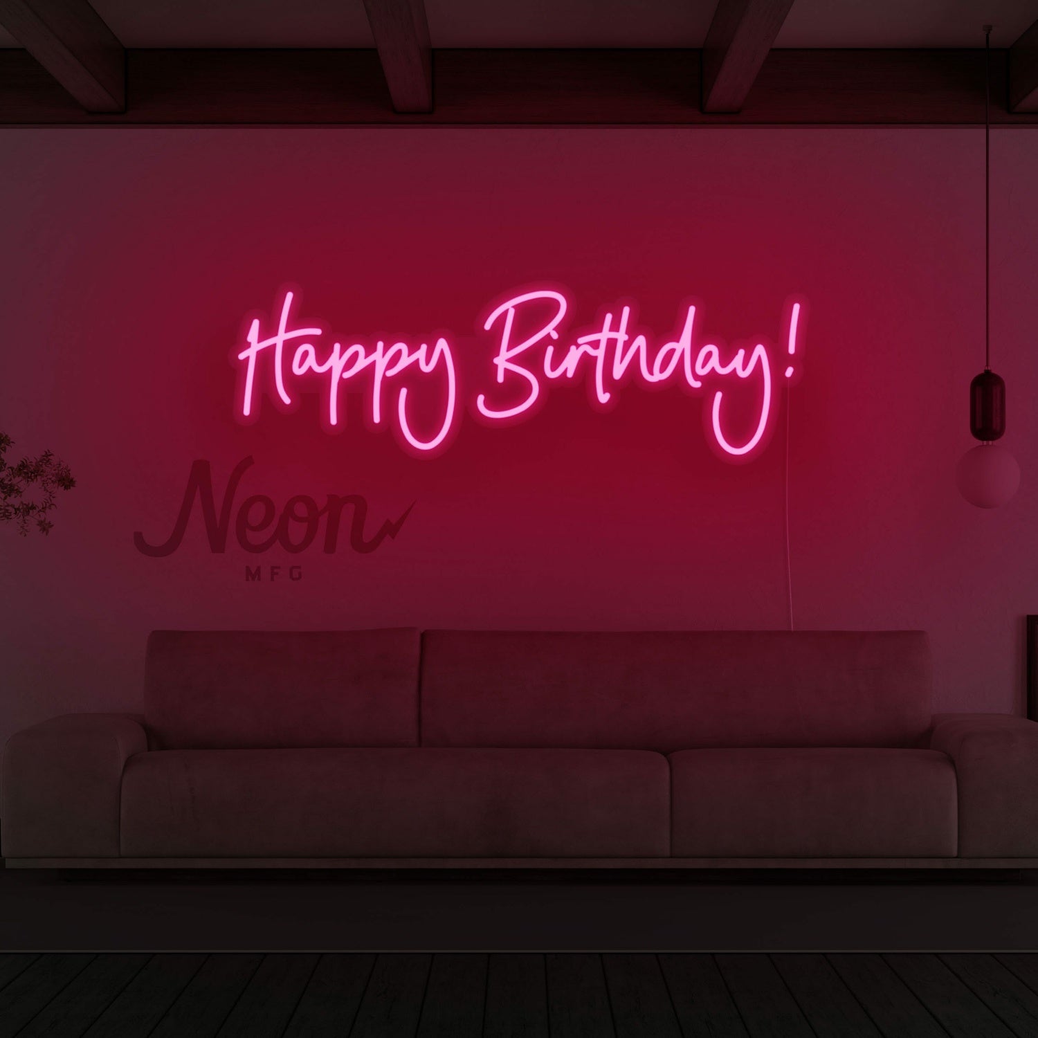 Happy Birthday Cursive Neon Sign | Shineneon