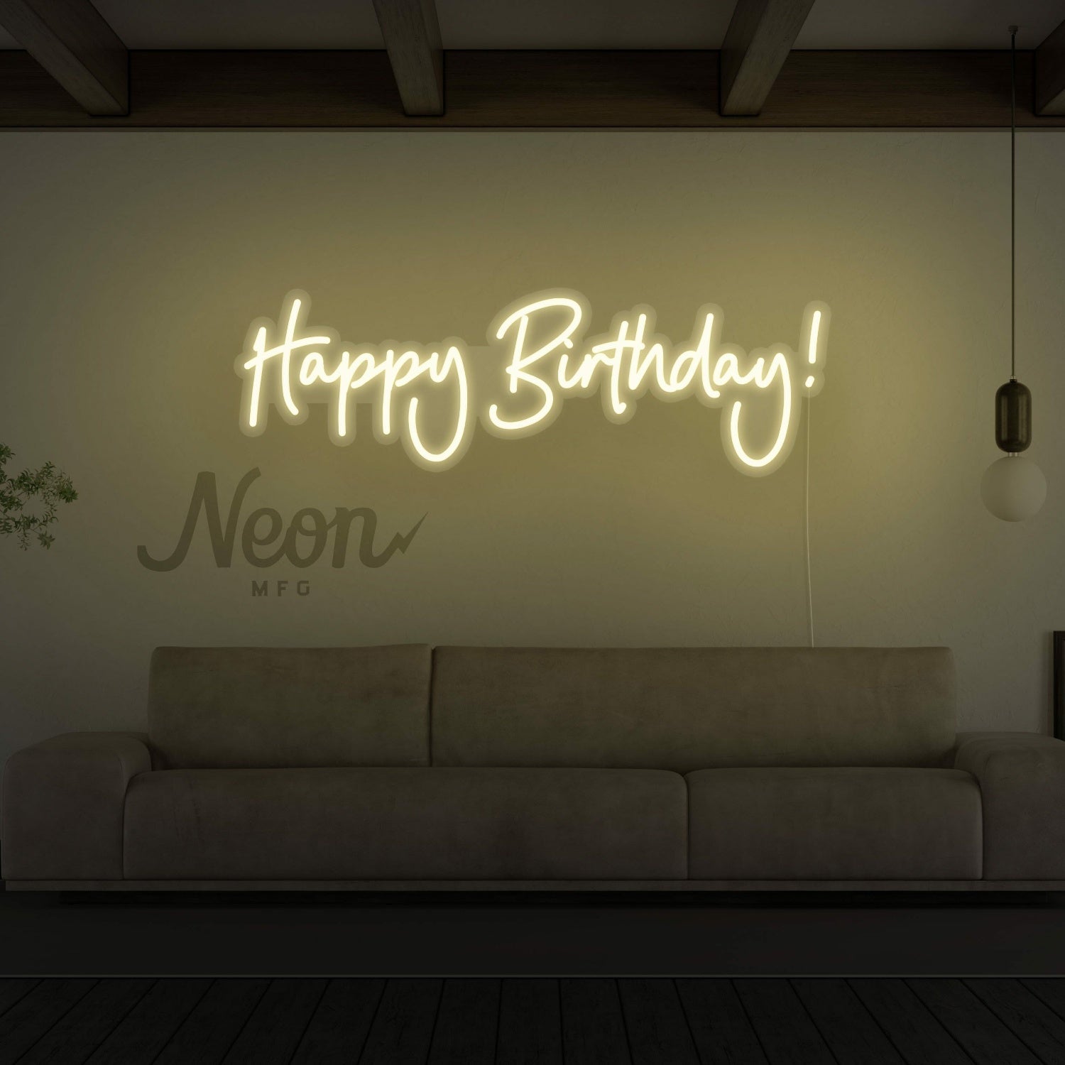 Happy Birthday Cursive Neon Sign | Shineneon