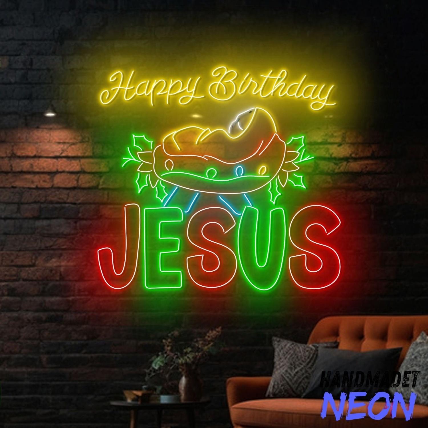Happy Birthday Jesus Led Neon Sign Nativity Scene Led Sign | Shineneon