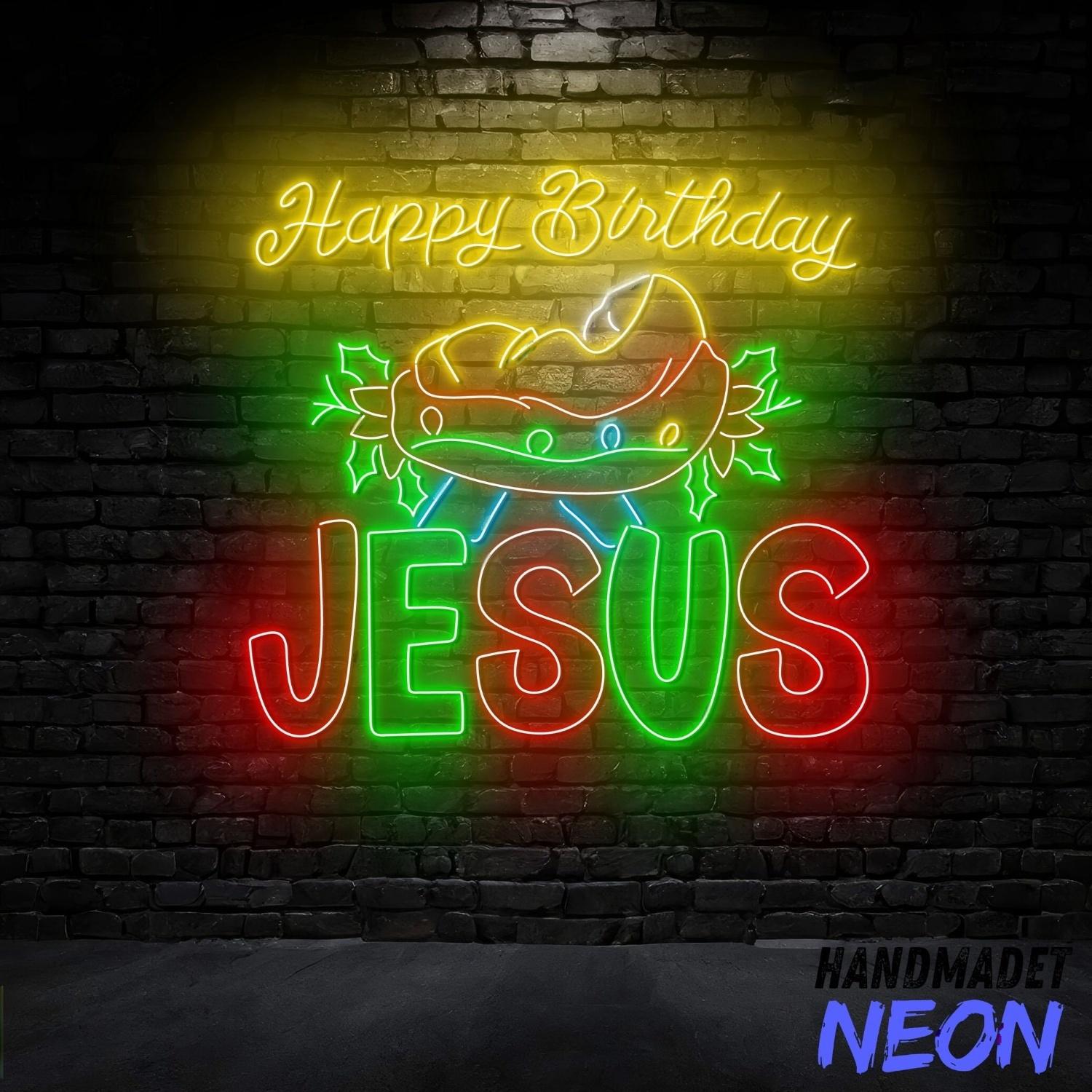 Happy Birthday Jesus Led Neon Sign Nativity Scene Led Sign | Shineneon
