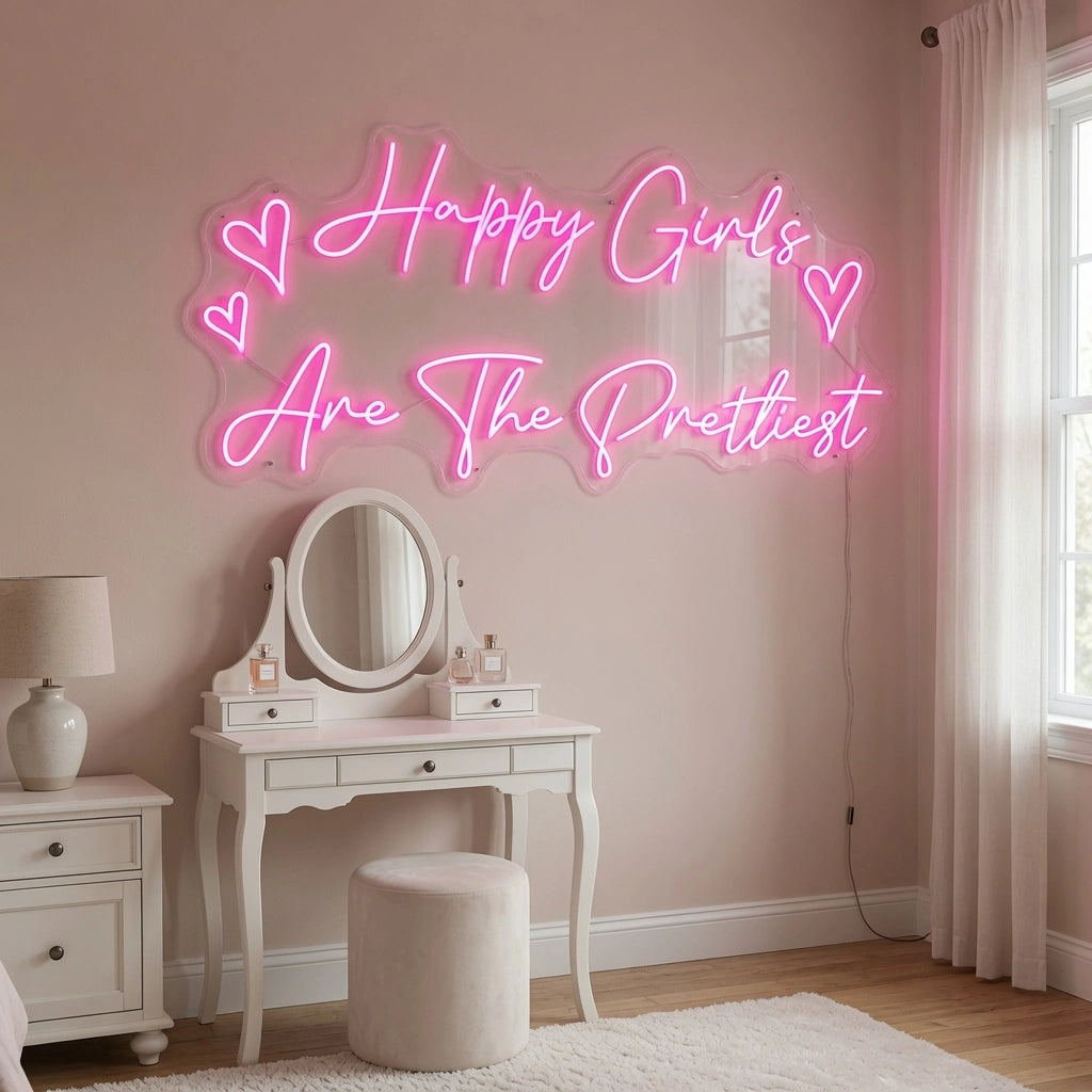 Happy Birthday LED Neon Sign Wall Decor - 03 Real Lifestyle Scene