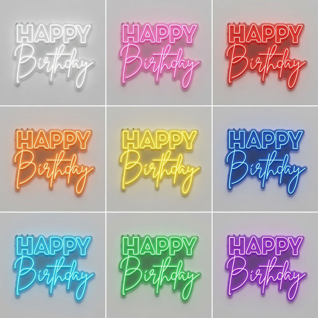 Happy Birthday LED Neon Sign Wall Neon Sign - Shineneon