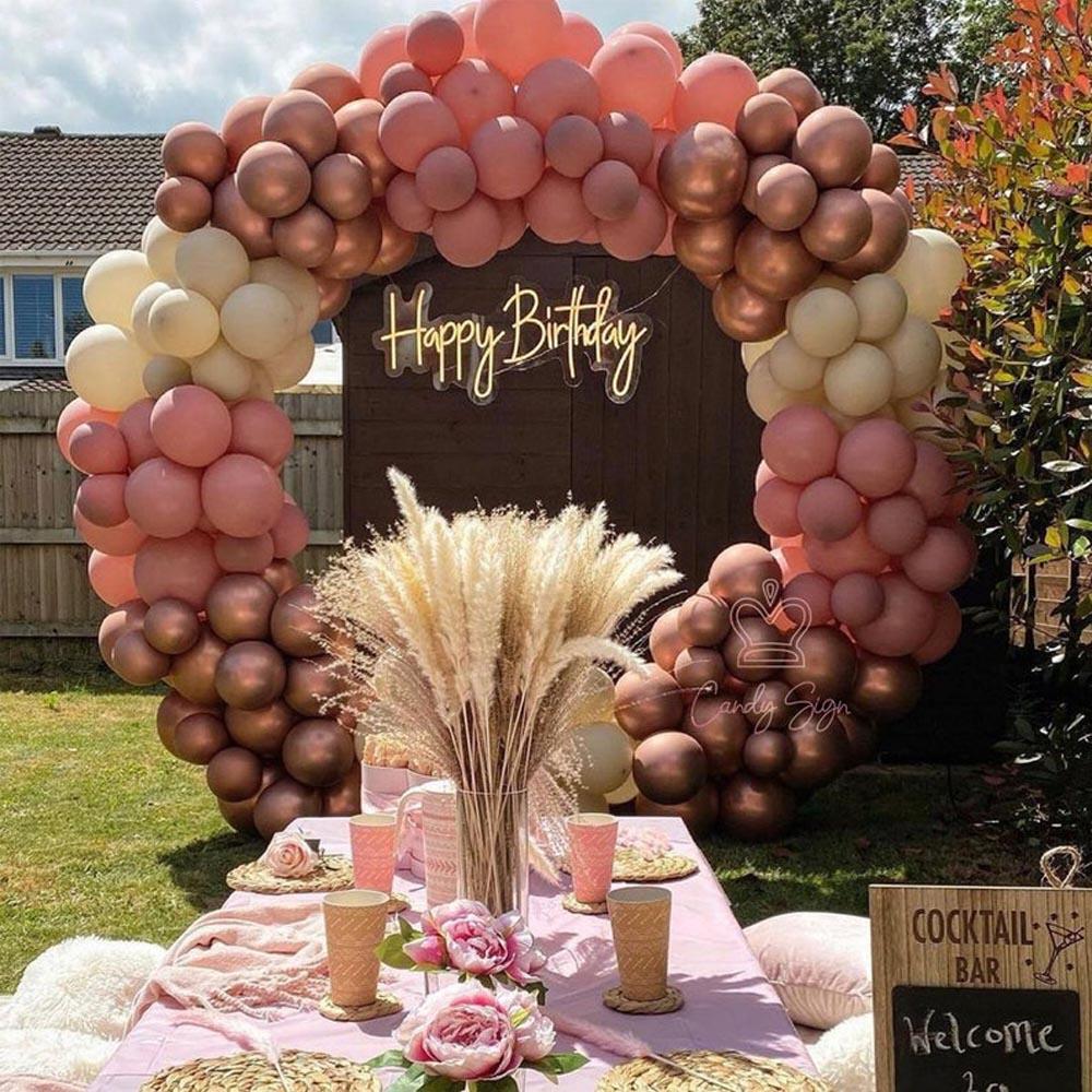 Happy Birthday Led Neon Sign White Handwritten Style Indoor Party Decor | Shineneon