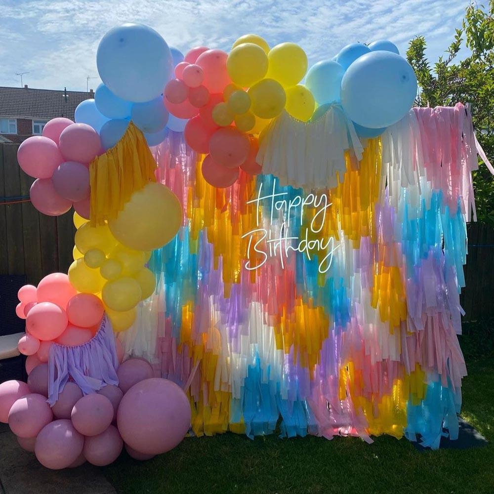 Happy Birthday White Handwritten Led Neon Sign For Indoor Party Decor | Shineneon