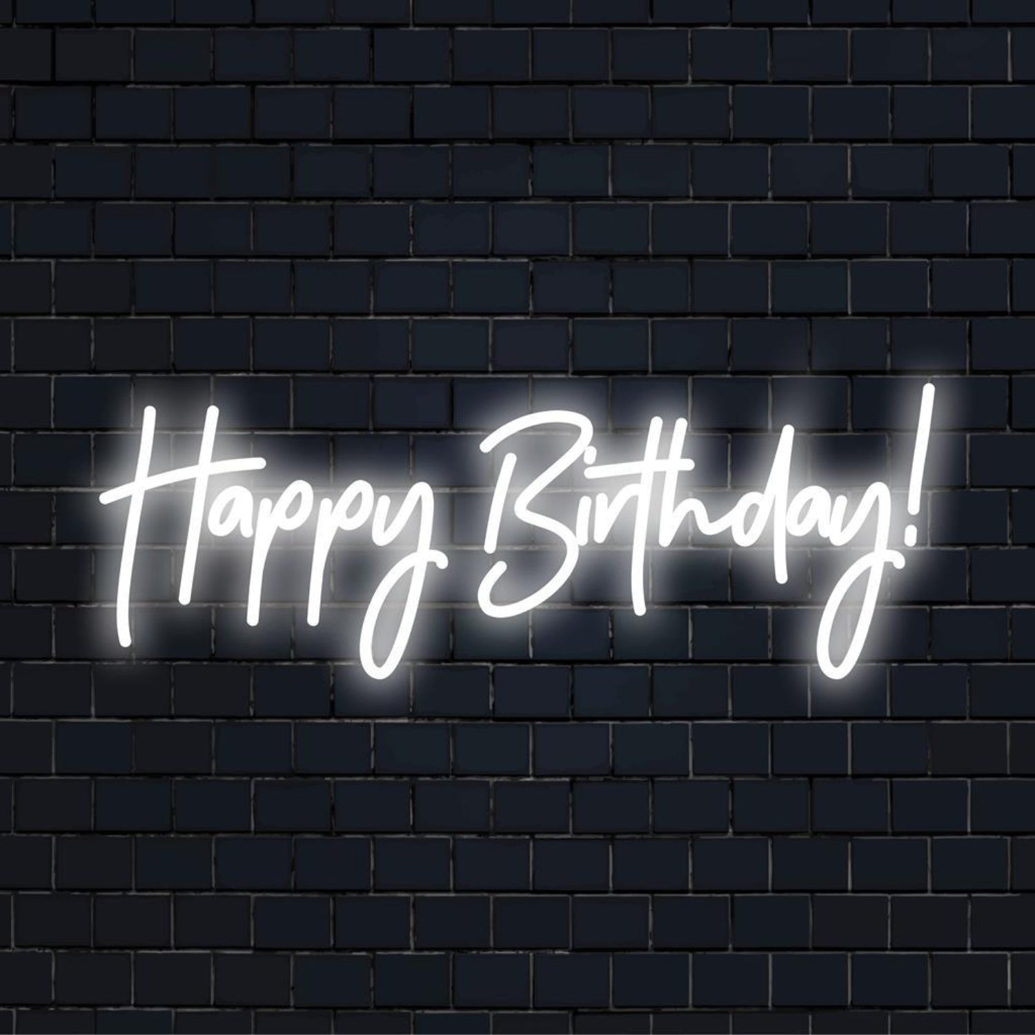 Happy Birthday White Led Neon Sign For Home Party Wall Decor | Shineneon