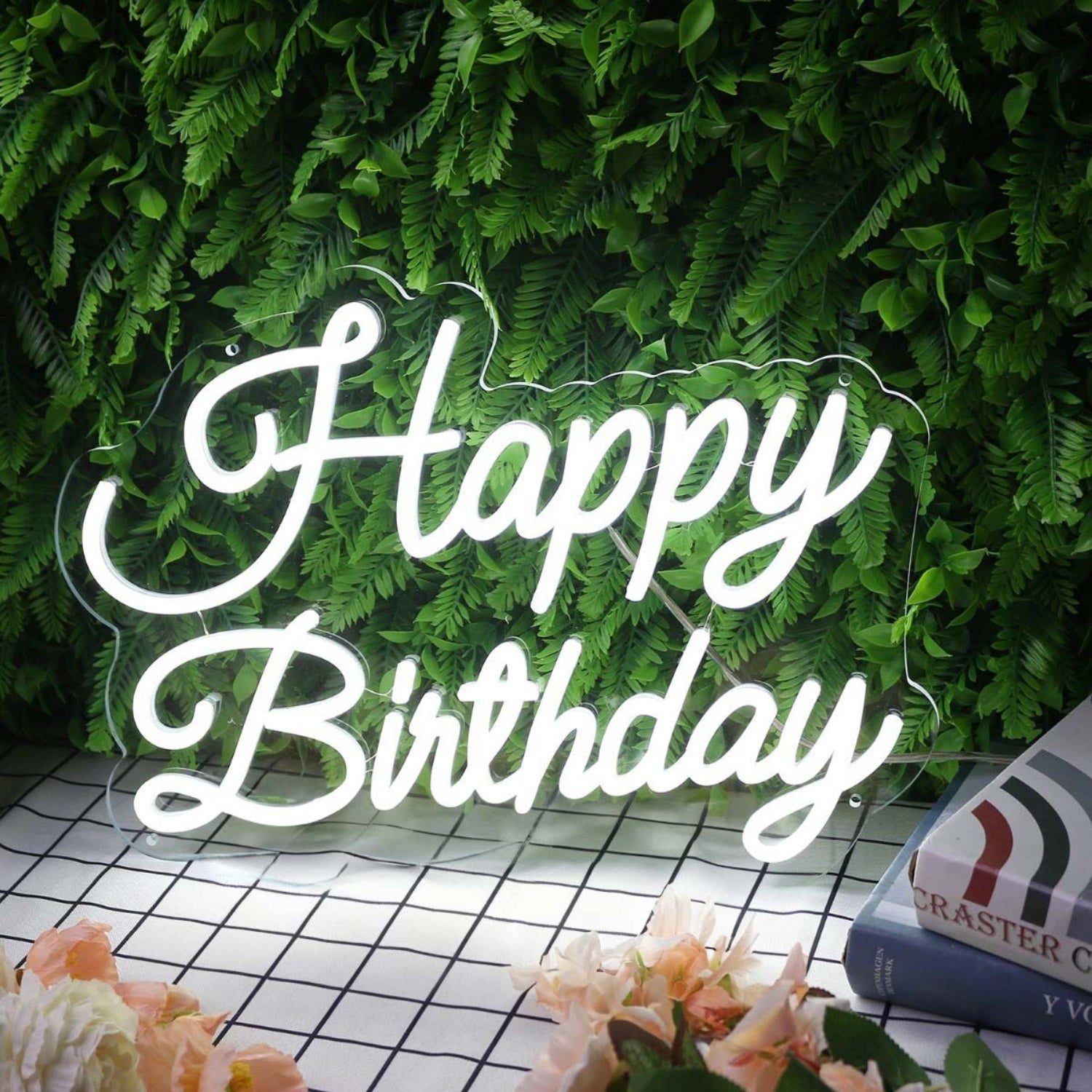Happy Birthday White Neon Sign | Shineneon