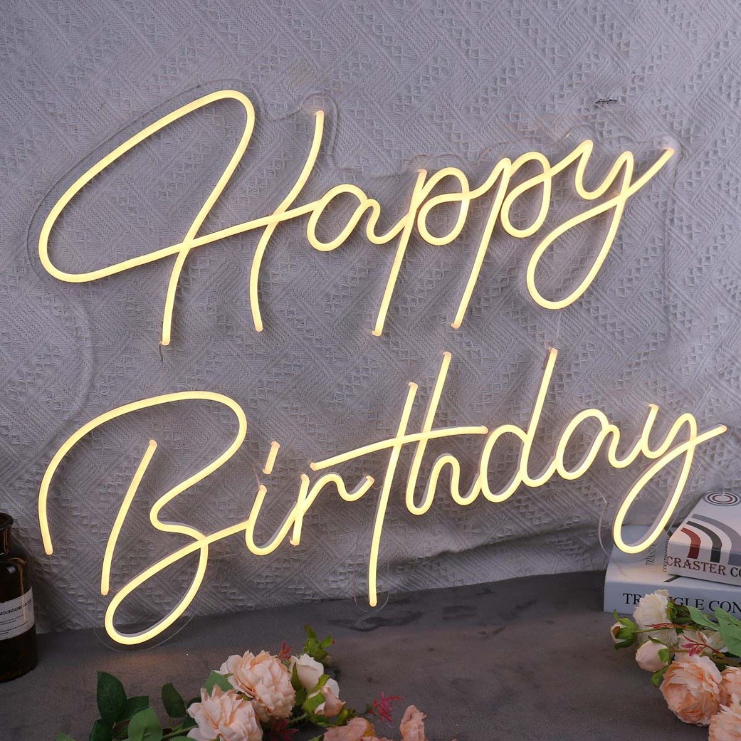 Happy Birthday Yellow Neon Sign | Shineneon