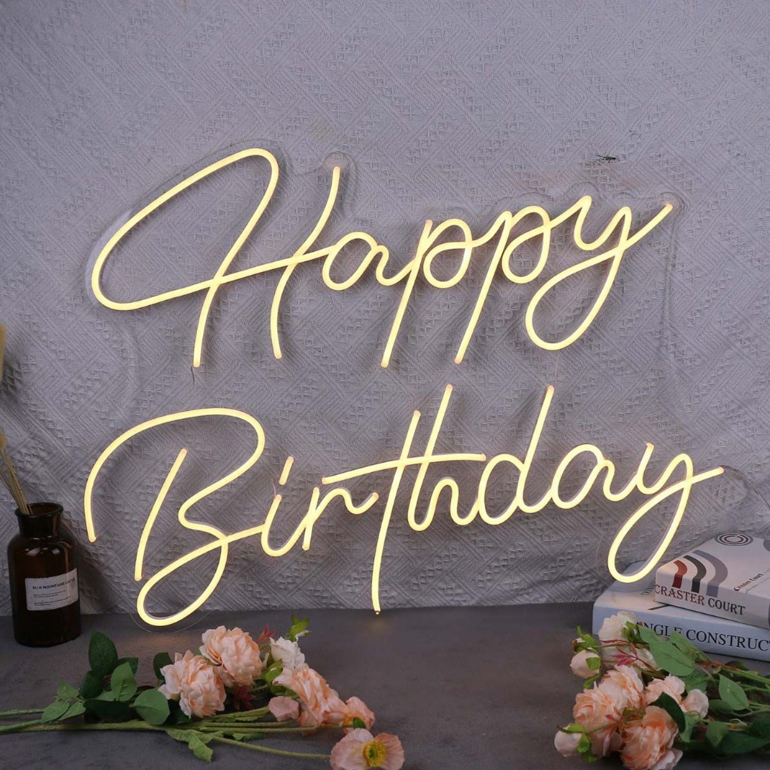 Happy Birthday Yellow Neon Sign | Shineneon