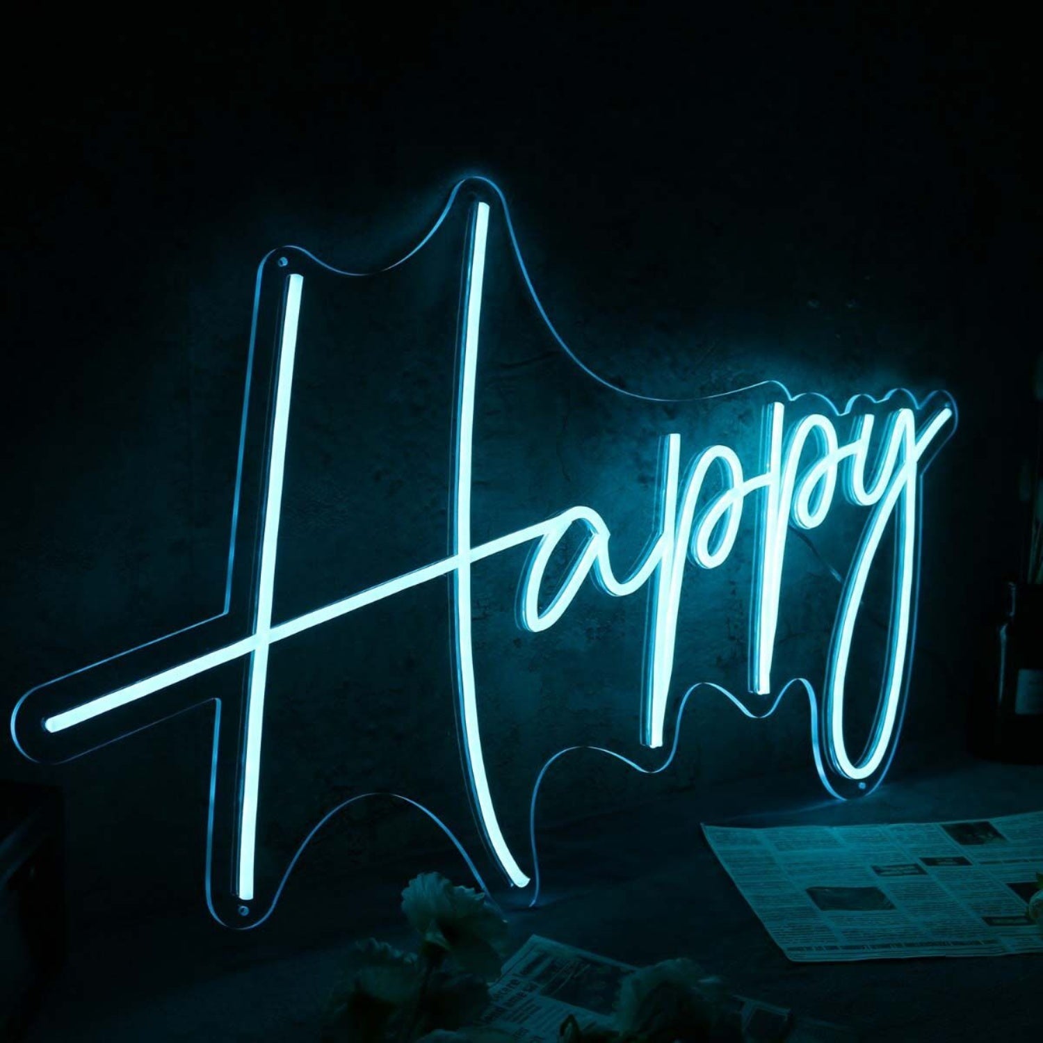 Happy Blue Custom Led Neon Sign - Shineneon